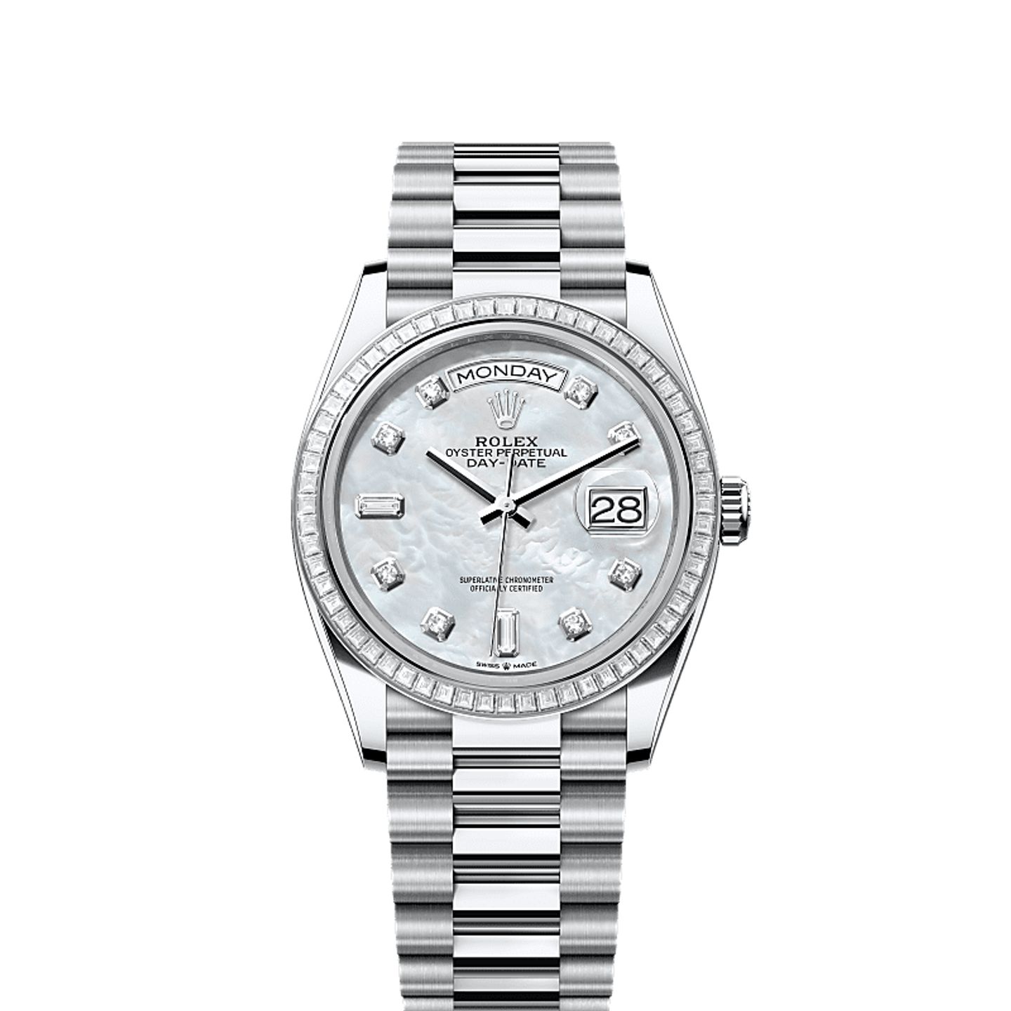 Rolex Day-Date 36 128396TBR (2025) - Wit wijzerplaat 36mm Platina (1/1)