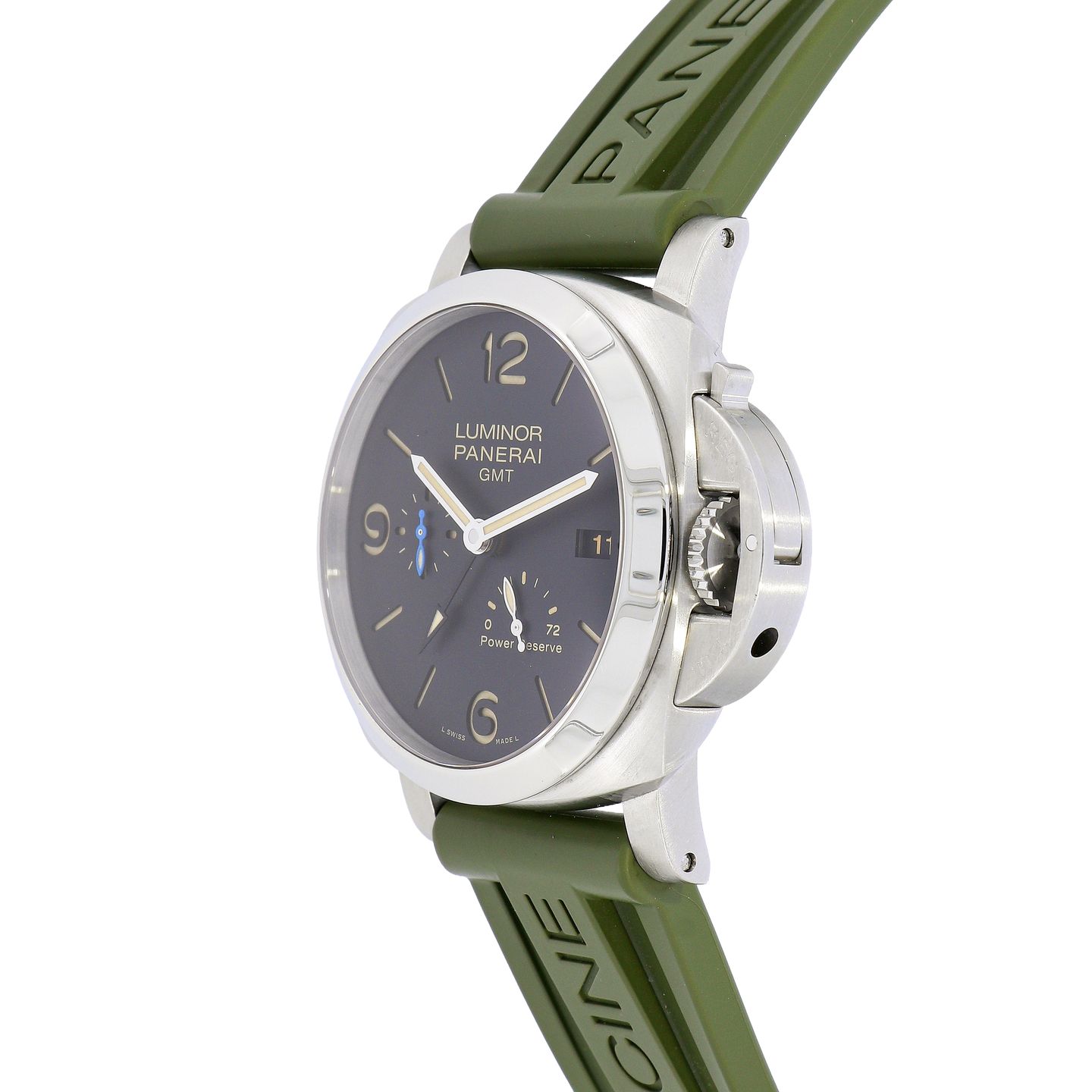 Panerai Luminor 1950 3 Days GMT Power Reserve Automatic PAM01321 (2020) - Black dial 44 mm Steel case (2/8)