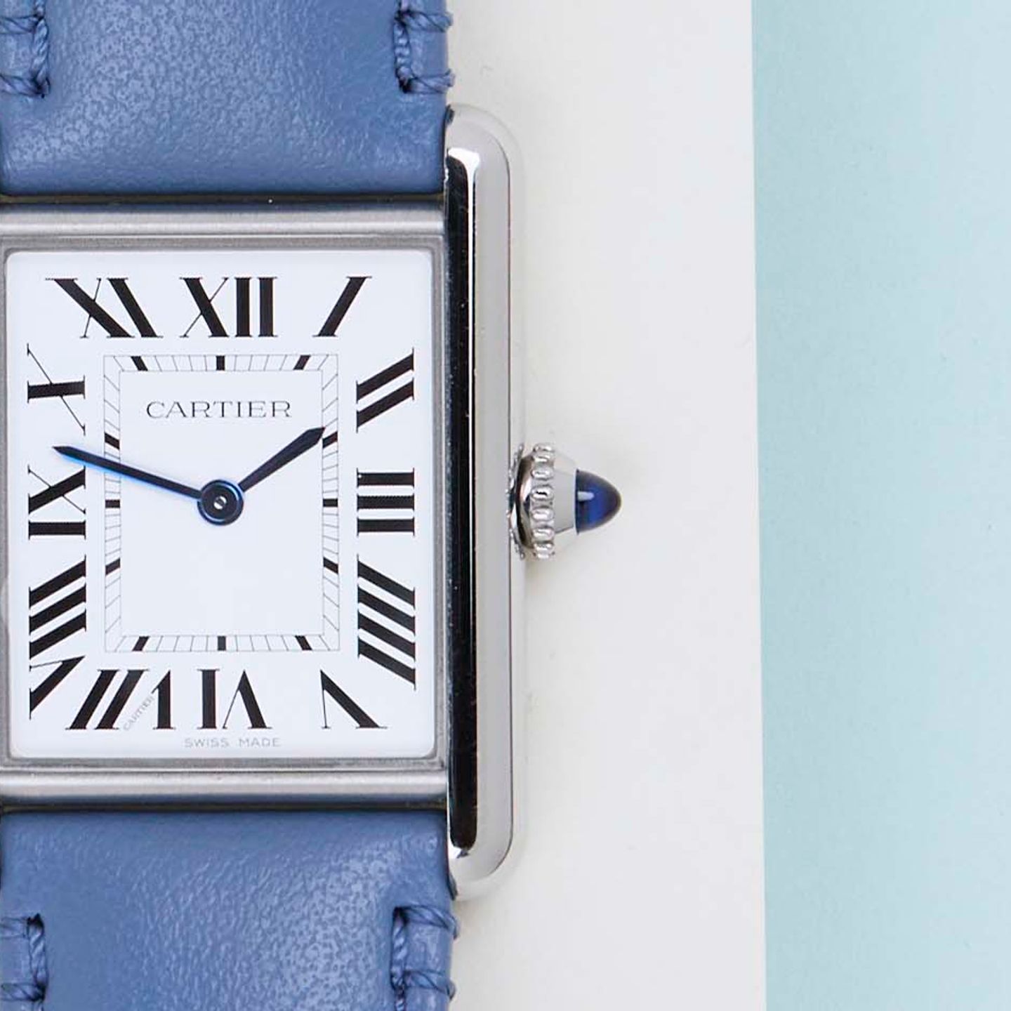 Cartier Tank WSTA0062 (2022) - Silver dial 34 mm Steel case (5/8)