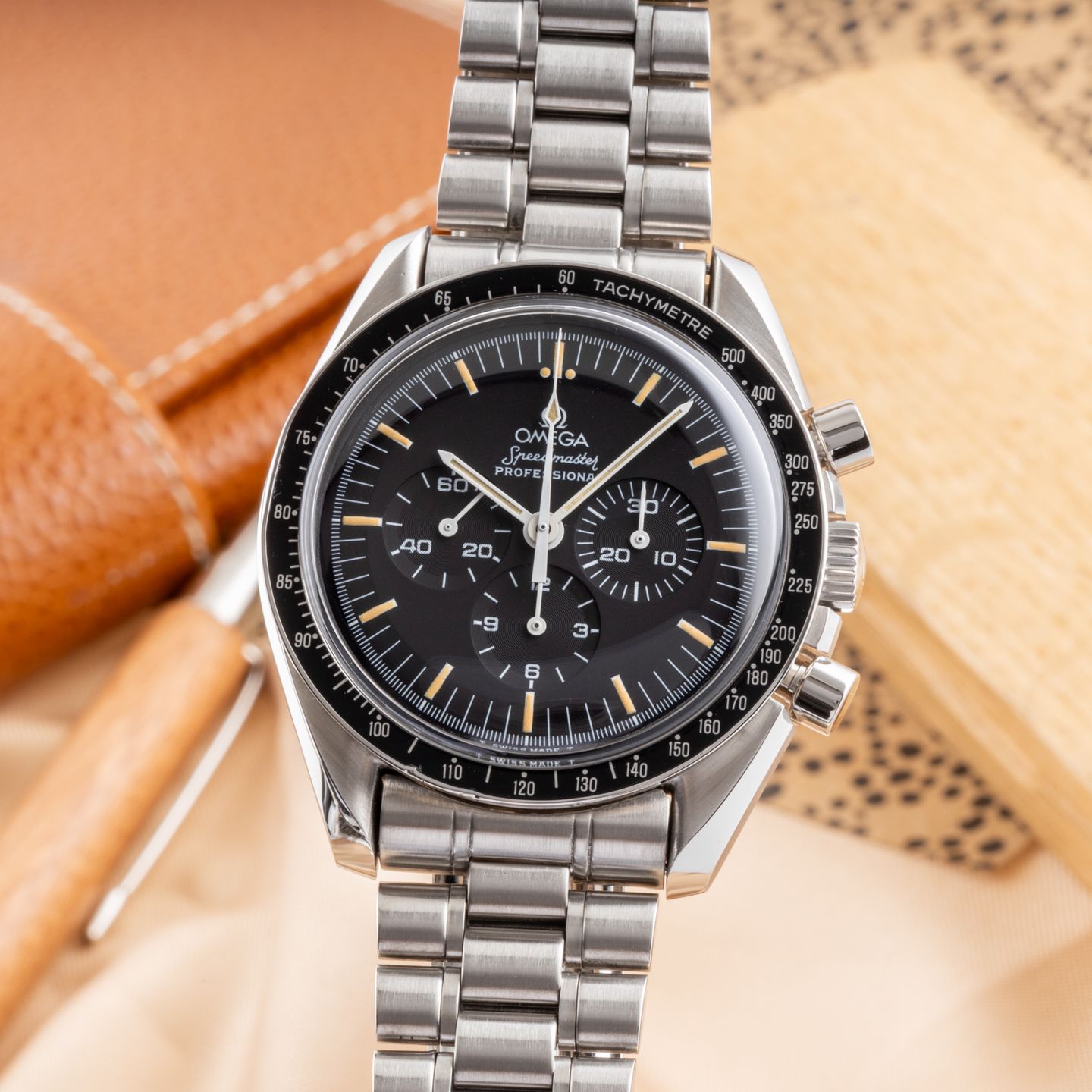 Omega Speedmaster Professional Moonwatch DA 145.0022 (Onbekend (willekeurig serienummer)) - Zwart wijzerplaat 42mm Staal (3/8)