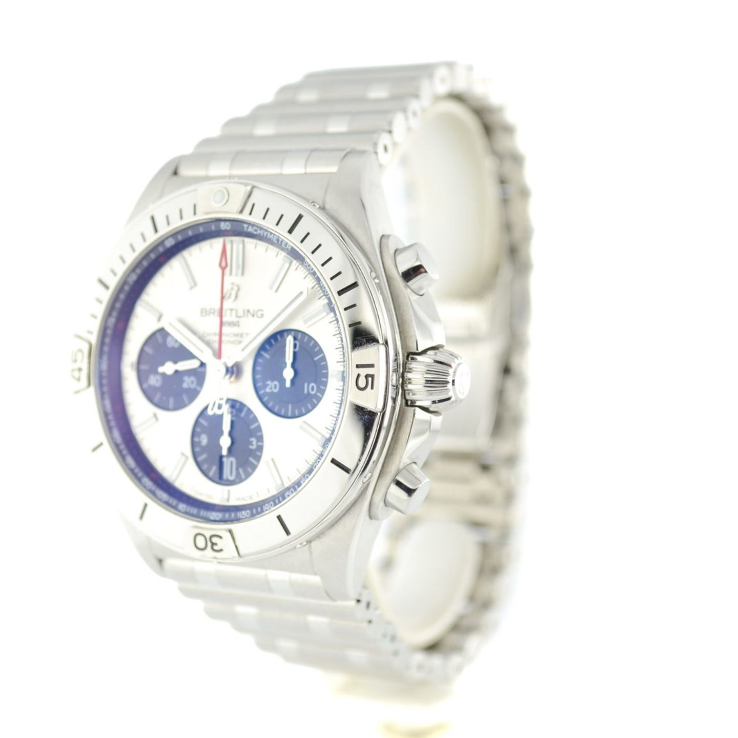 Breitling Chronomat 42 AB0134101G1A1 (2024) - Zilver wijzerplaat 42mm Staal (2/7)