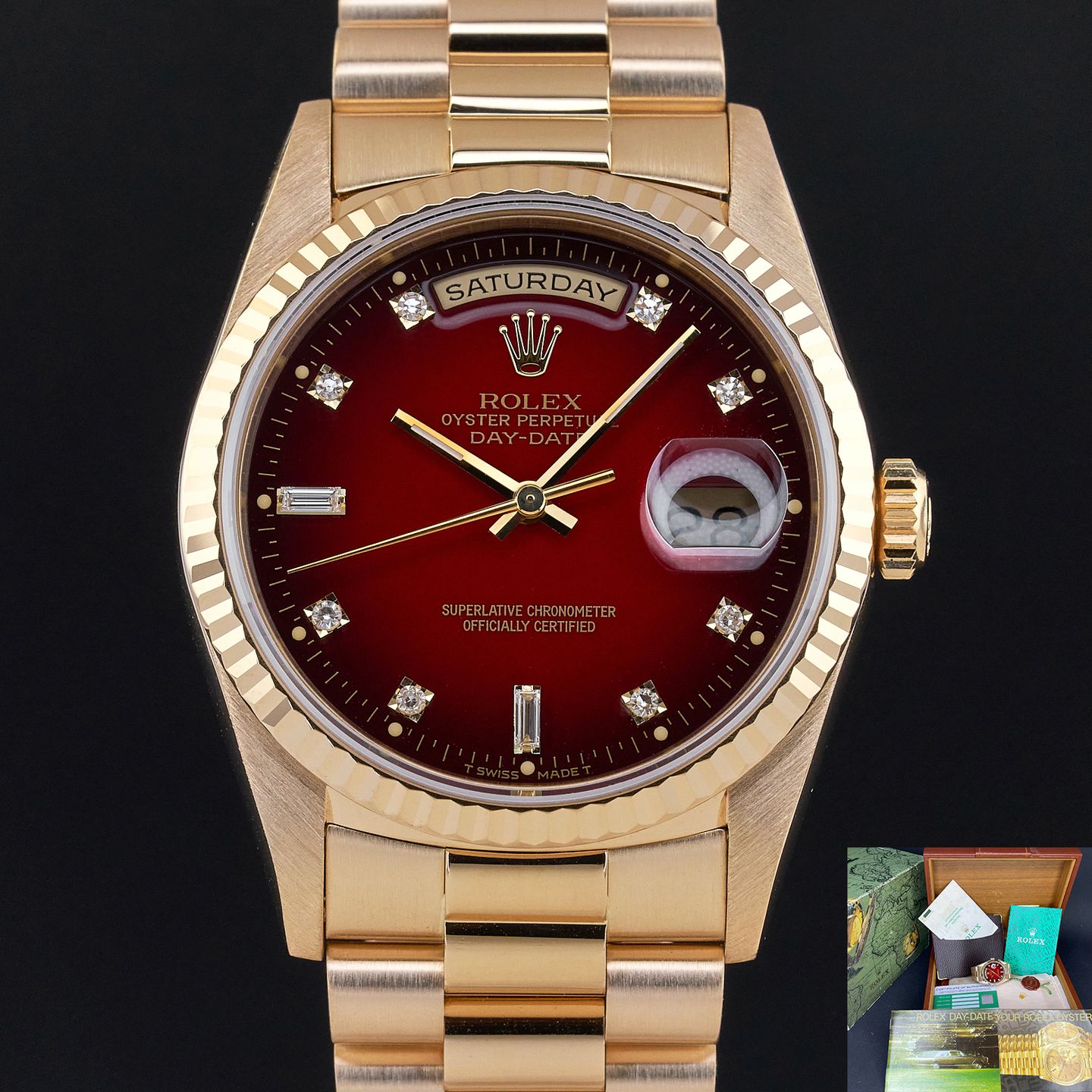 Rolex Day-Date 36 18238 (1991) - 36 mm Yellow Gold case (1/8)