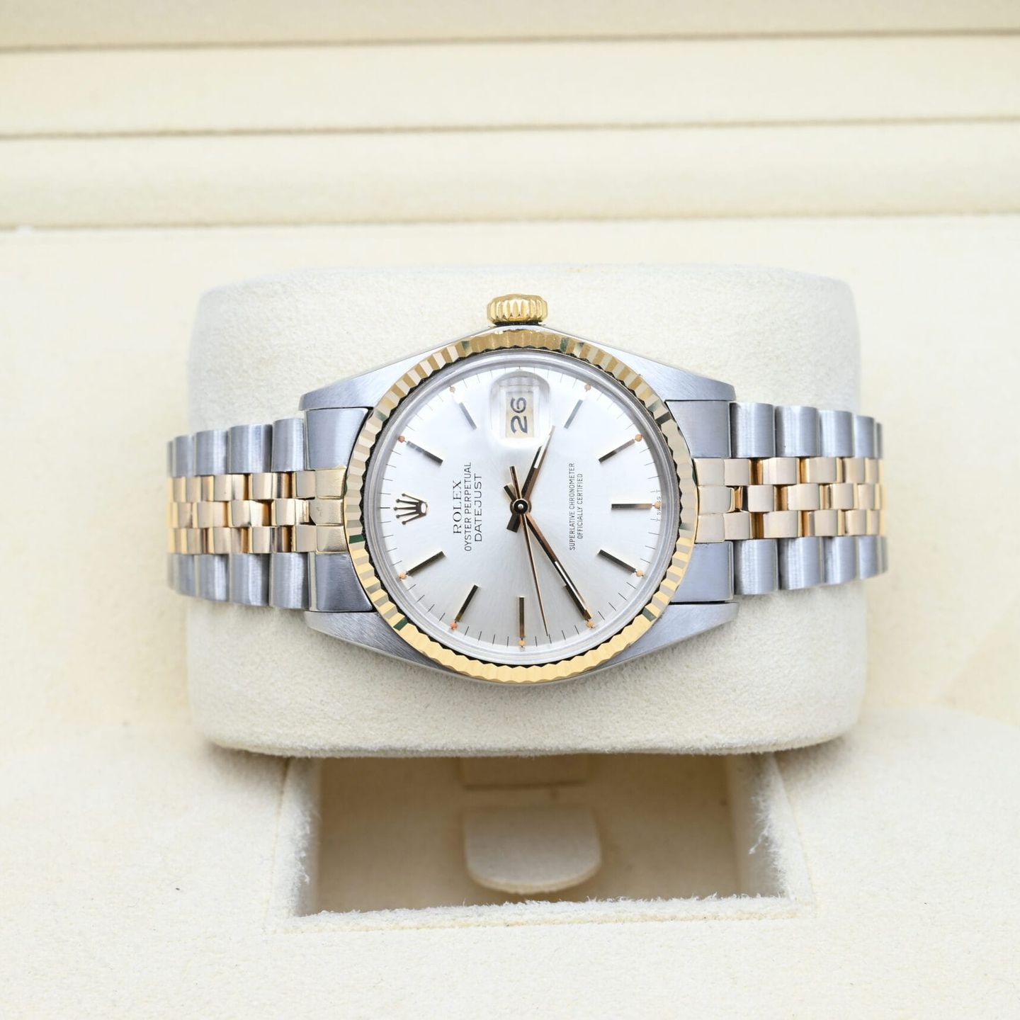 Rolex Datejust 36 16013 (1985) - Silver dial 36 mm Gold/Steel case (4/6)