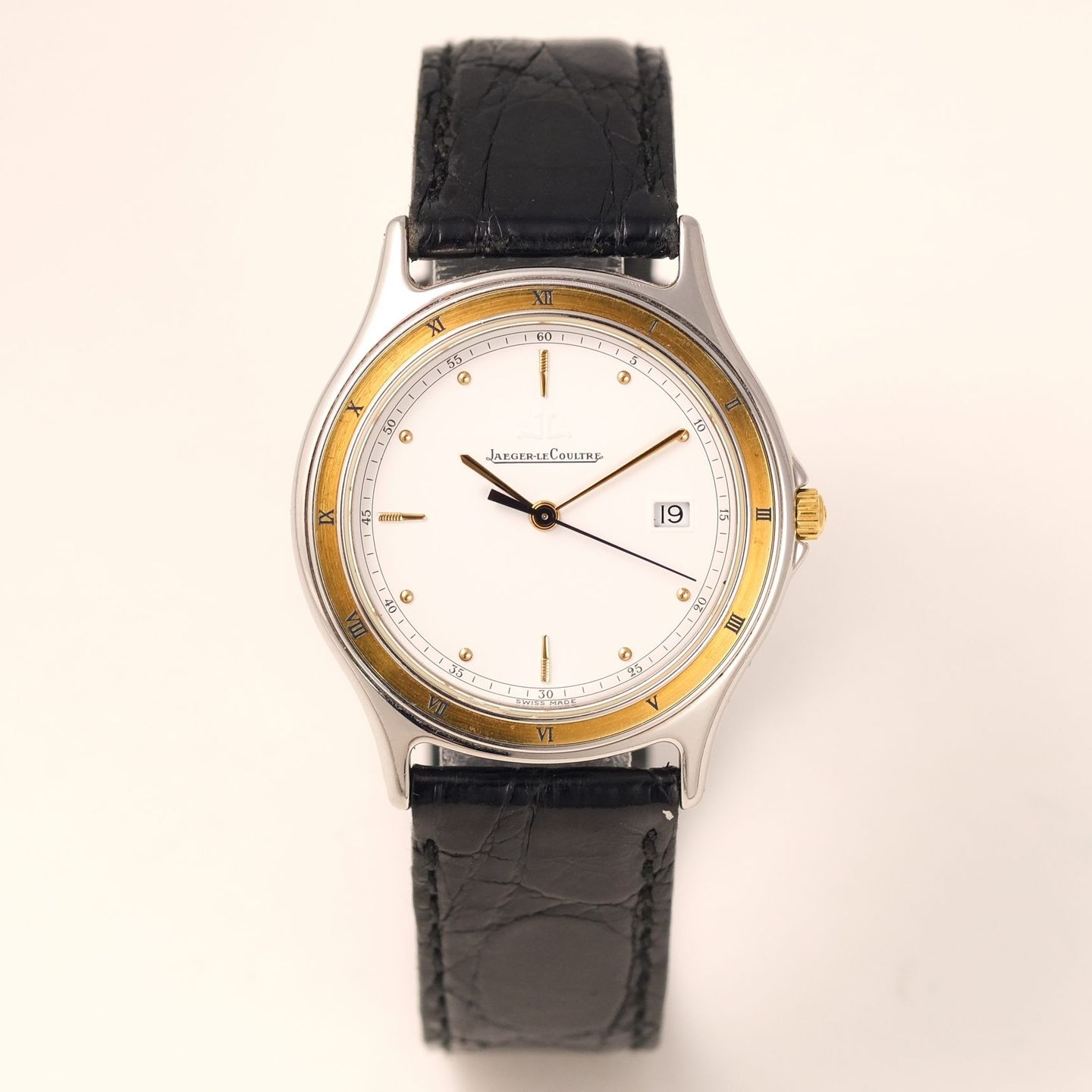 Jaeger-LeCoultre Vintage 114.5.13 (1990) - Wit wijzerplaat 35mm Staal (1/8)