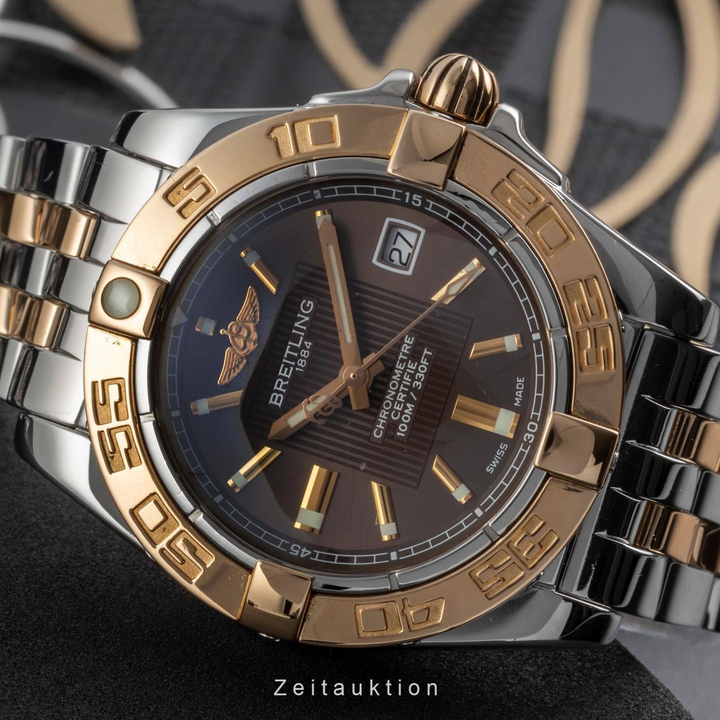Breitling Galactic 32 C71356 (Unknown (random serial)) - Brown dial 32 mm Steel case (2/8)