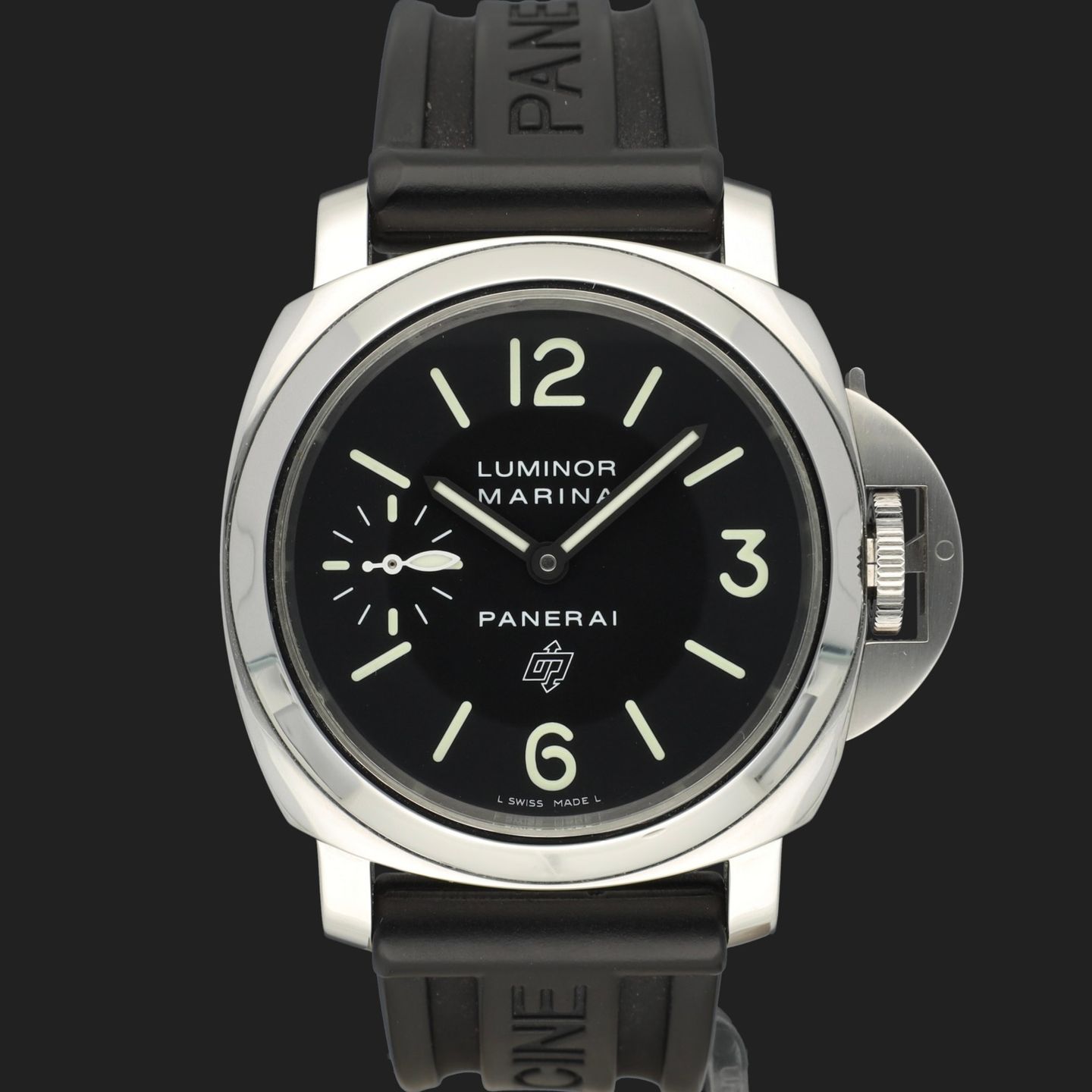 Panerai Luminor Marina PAM01005 (2016) - Zwart wijzerplaat 44mm Staal (3/8)