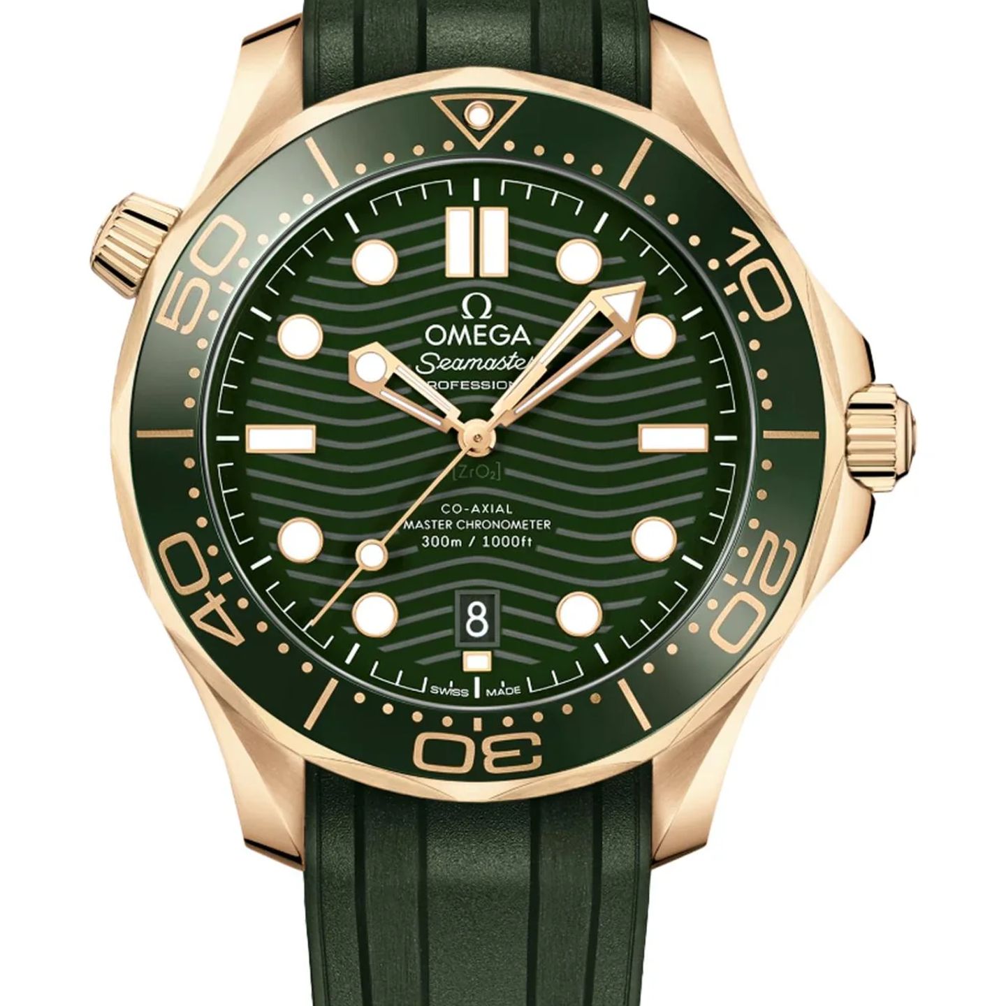 Omega Seamaster Diver 300 M 210.62.42.20.10.001 (2026) - Green dial 42 mm Yellow Gold case (1/1)