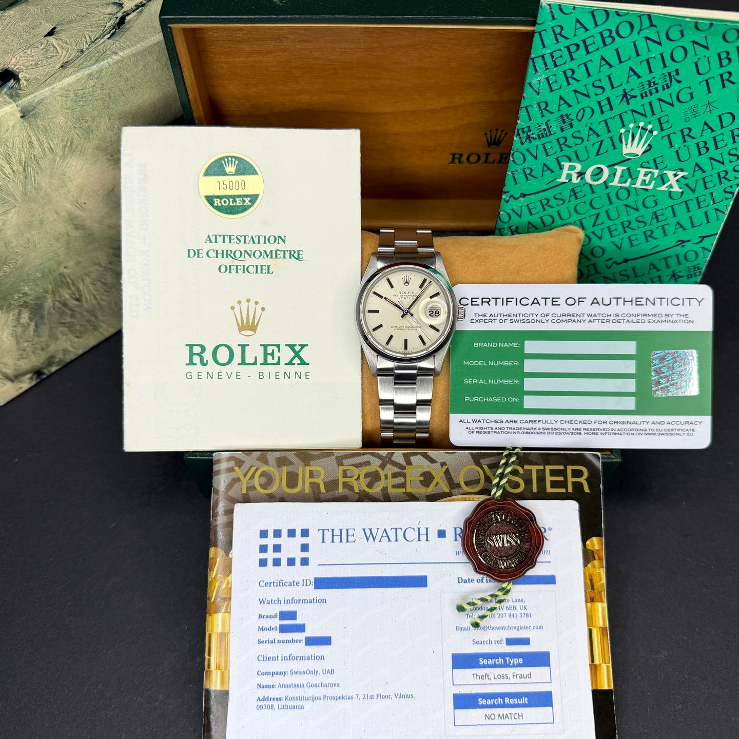 Rolex Oyster Perpetual Date 15000 (1982) - Silver dial 34 mm Steel case (3/8)
