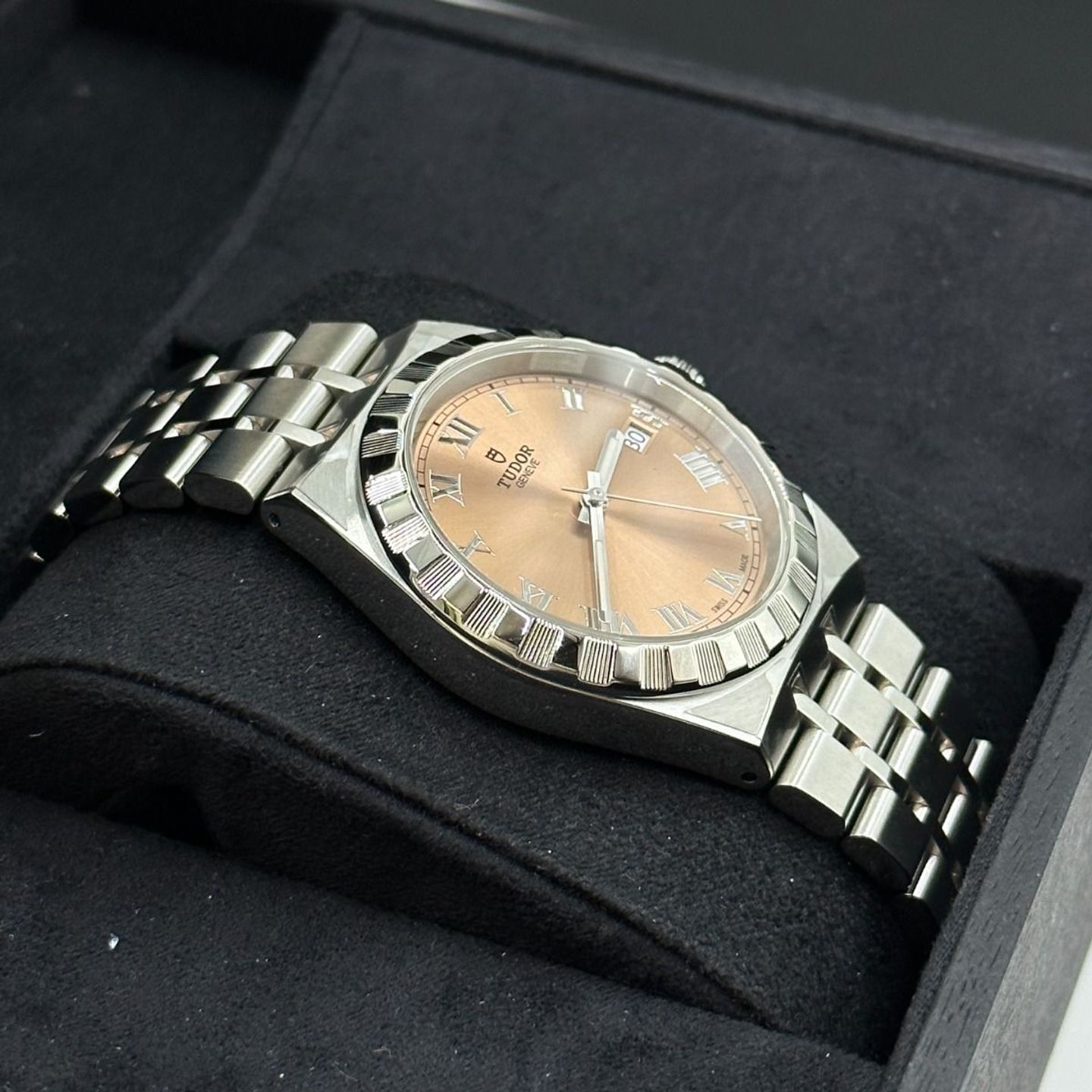 Tudor Royal 28500-0007 (2023) - Roze wijzerplaat 38mm Staal (7/8)