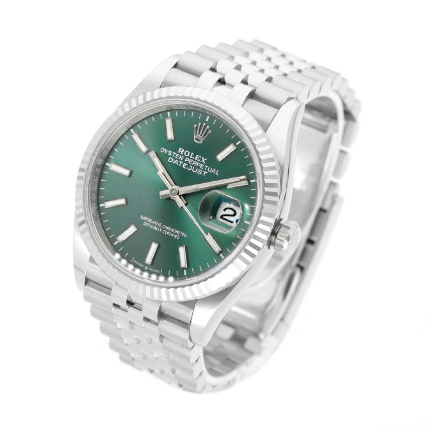 Rolex Datejust 36 126234 (2025) - Groen wijzerplaat 36mm Staal (2/5)