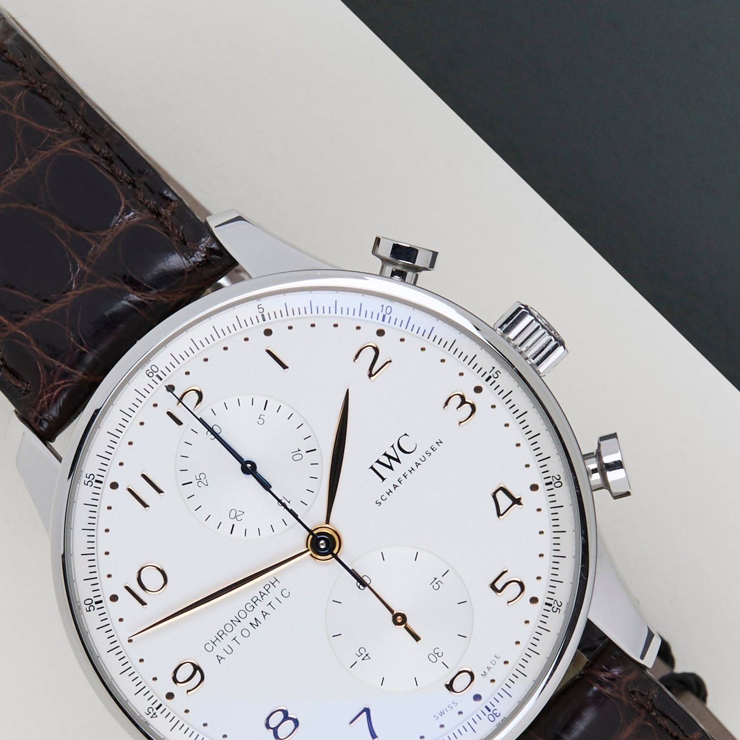 IWC Portuguese Chronograph IW371604 (2020) - Zilver wijzerplaat 41mm Staal (3/8)