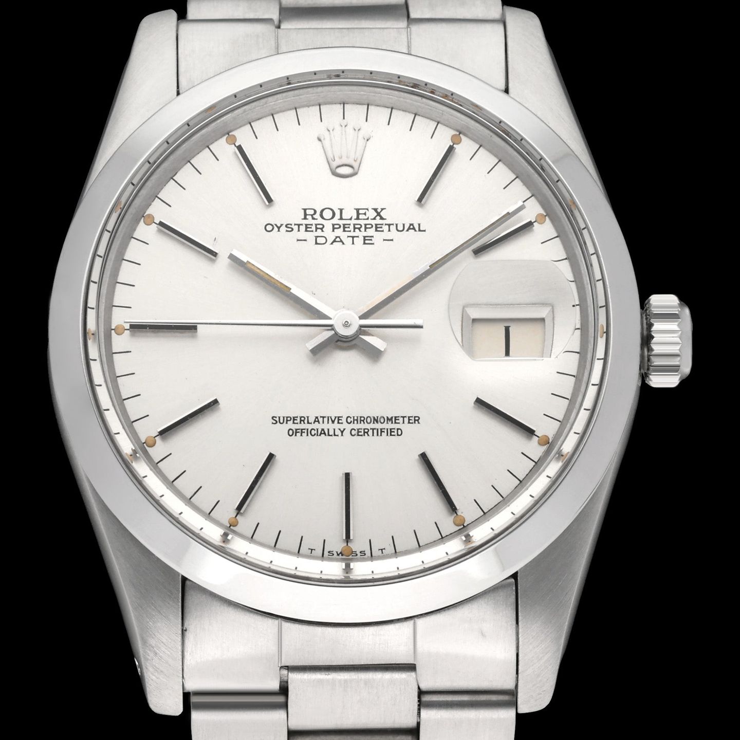Rolex Oyster Perpetual Date 15000 (1981) - Silver dial 34 mm Steel case (1/7)