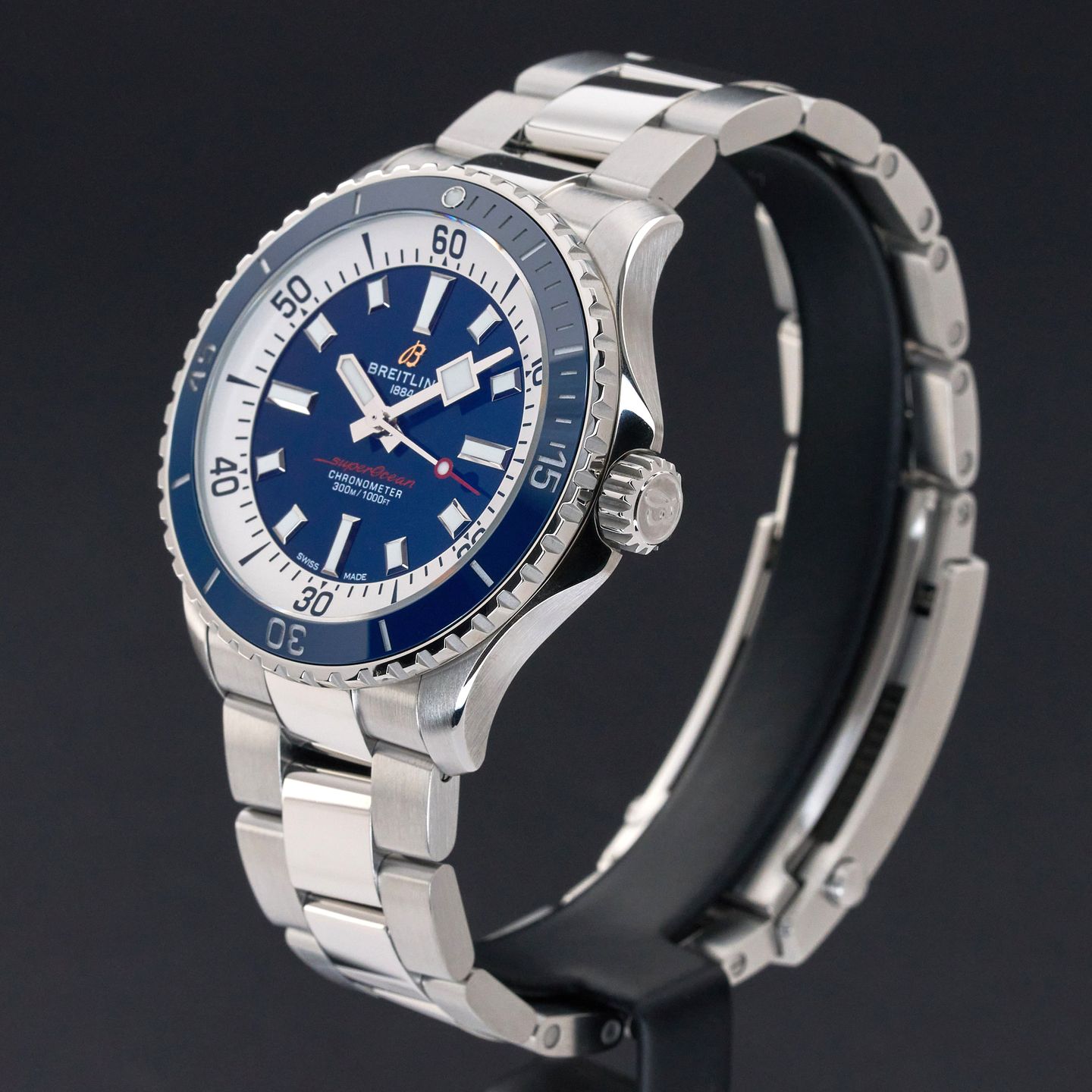 Breitling Superocean 42 A17375E71C1A1 (2022) - Blauw wijzerplaat 42mm Staal (4/8)