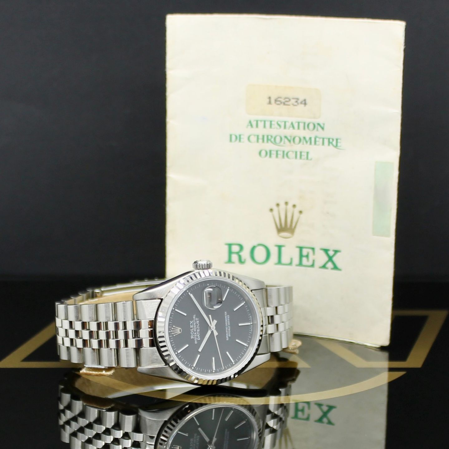 Rolex Datejust 36 16234 (1989) - Black dial 36 mm Steel case (5/7)