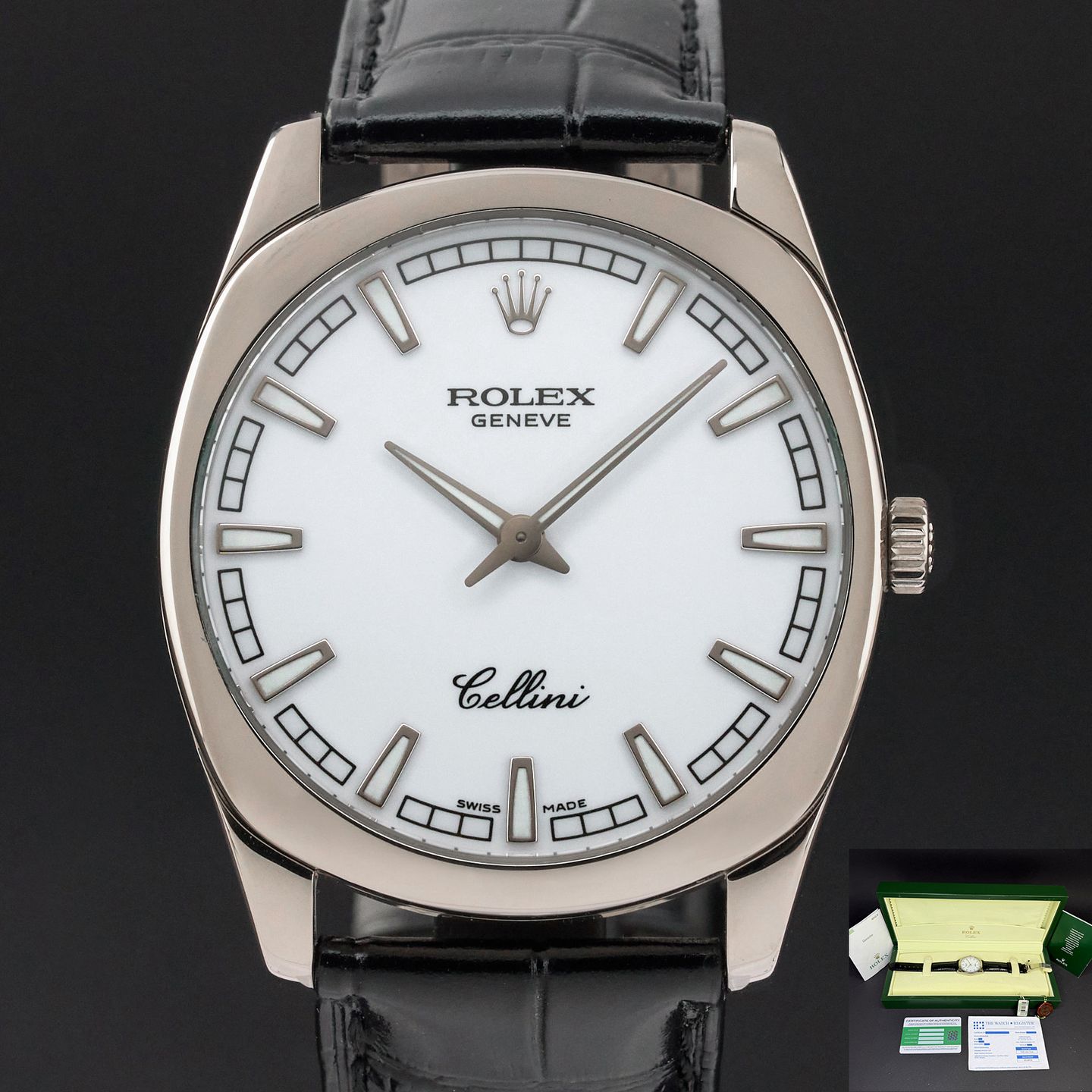 Rolex Cellini Danaos 4243 (2005) - 38 mm White Gold case (1/8)