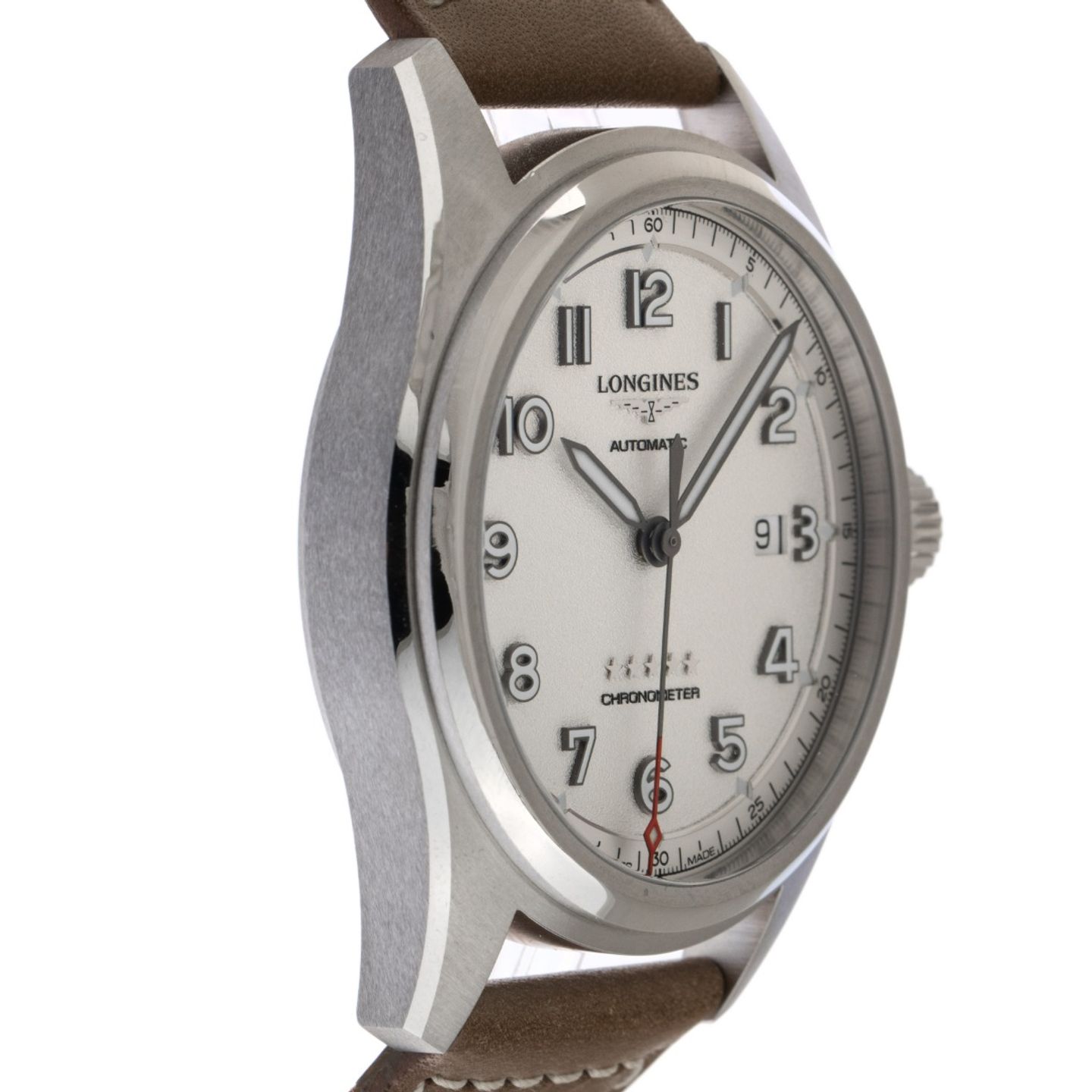 Longines Spirit L3.811.4.73.2 (2025) - Zilver wijzerplaat 42mm Staal (4/6)