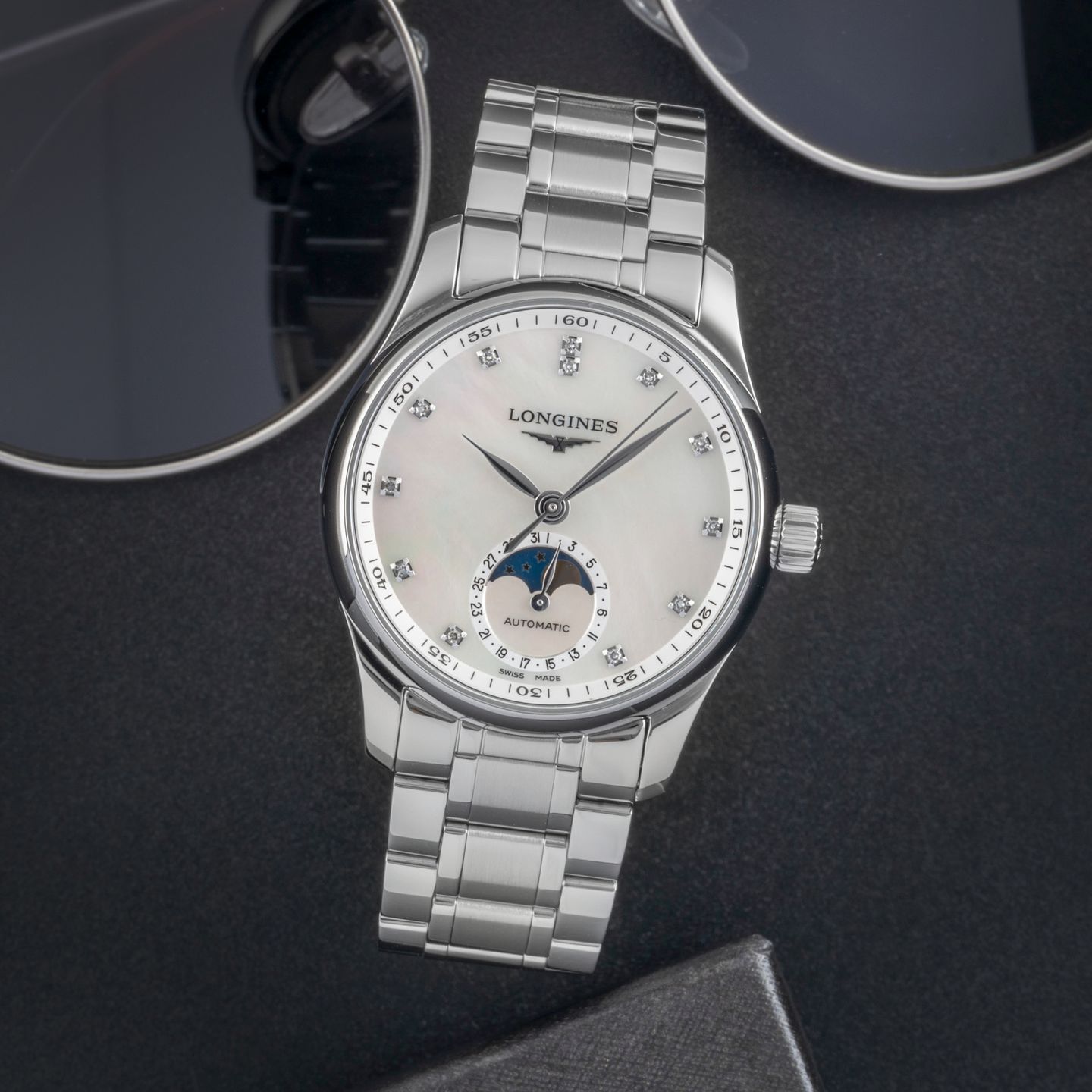 Longines Master Collection L2.409.4.87.6 (Onbekend (willekeurig serienummer)) - Parelmoer wijzerplaat 34mm Staal (1/8)