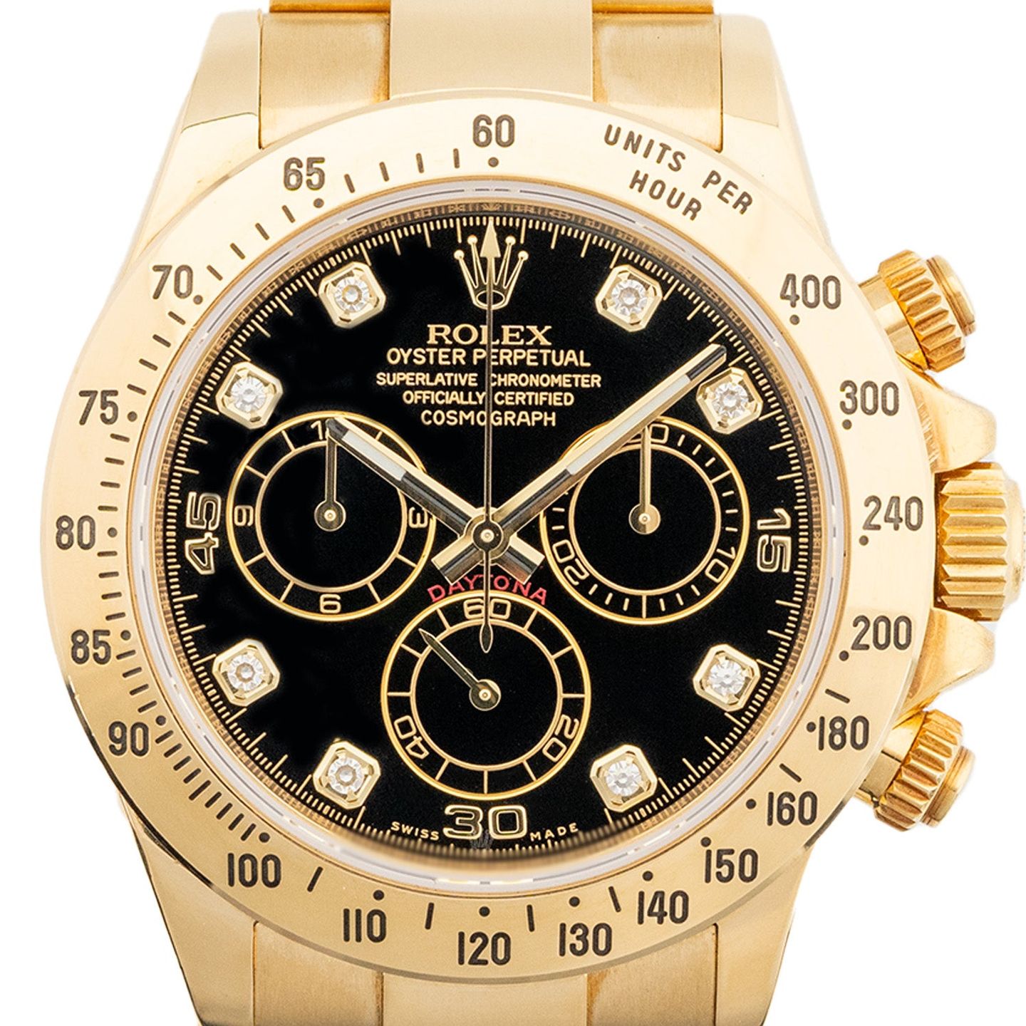 Rolex Daytona 116528 (2016) - Zwart wijzerplaat 40mm Geelgoud (2/5)