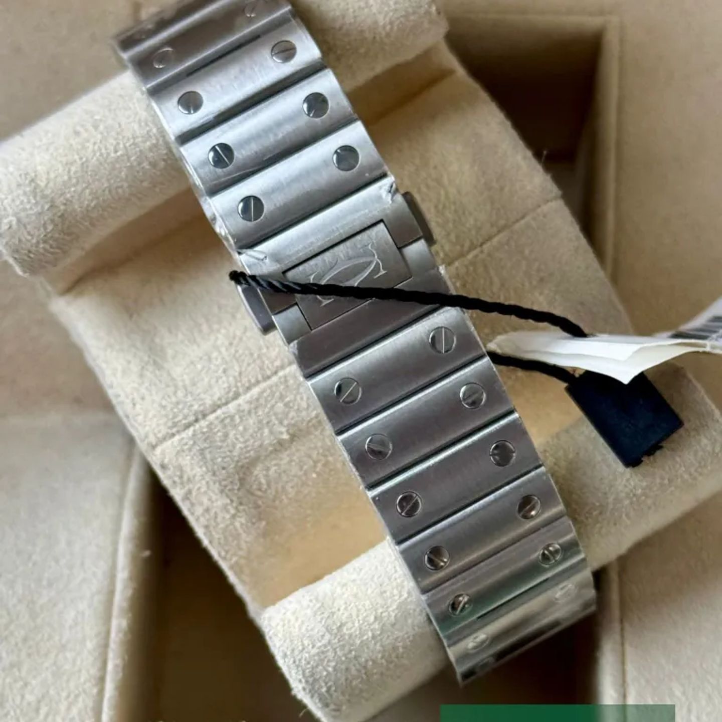 Cartier Santos WSSA0061 (2025) - Green dial 35 mm Steel case (6/7)