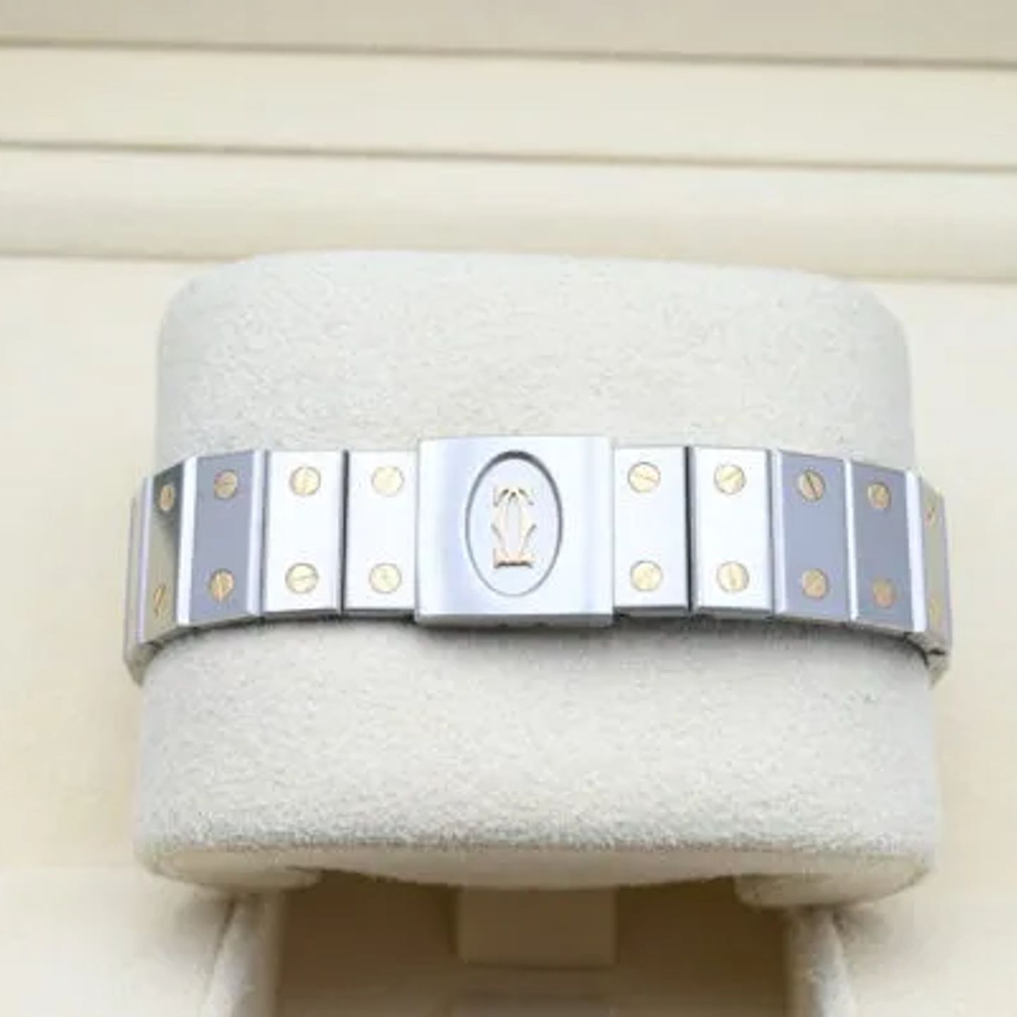 Cartier Santos 187902 (Onbekend (willekeurig serienummer)) - Wit wijzerplaat 30mm Goud/Staal (5/7)