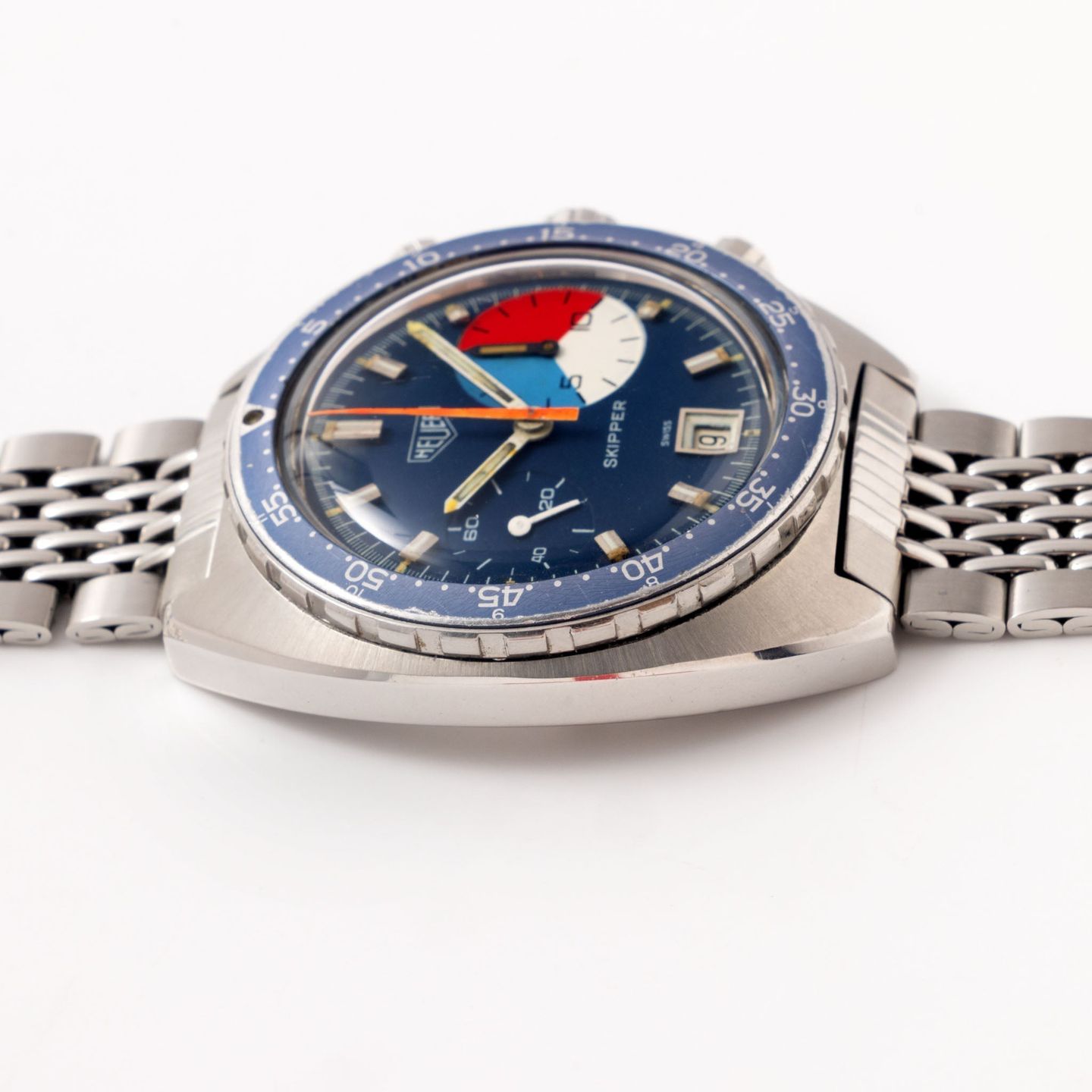 Heuer Vintage 73463 (1970) - Blauw wijzerplaat 42mm Staal (8/8)