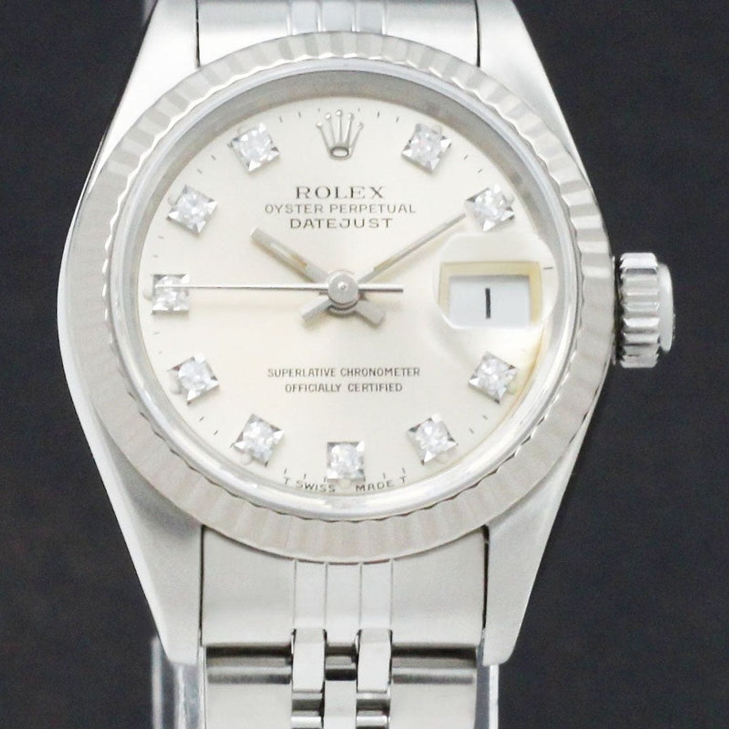 Rolex Lady-Datejust 69174 (1994) - Zilver wijzerplaat 26mm Staal (1/7)