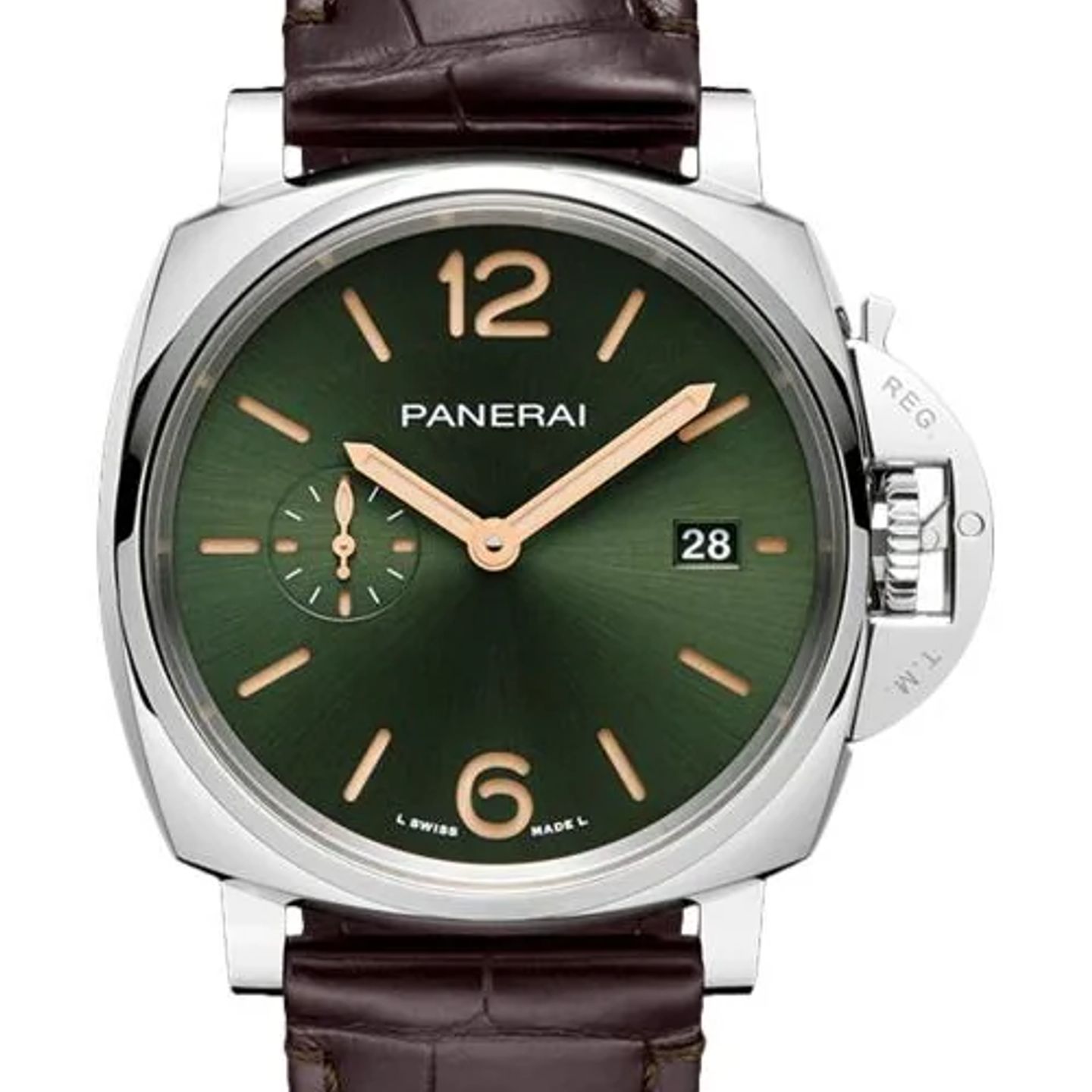 Panerai Luminor Due PAM01329 (2026) - Green dial 42 mm Platinum case (1/1)