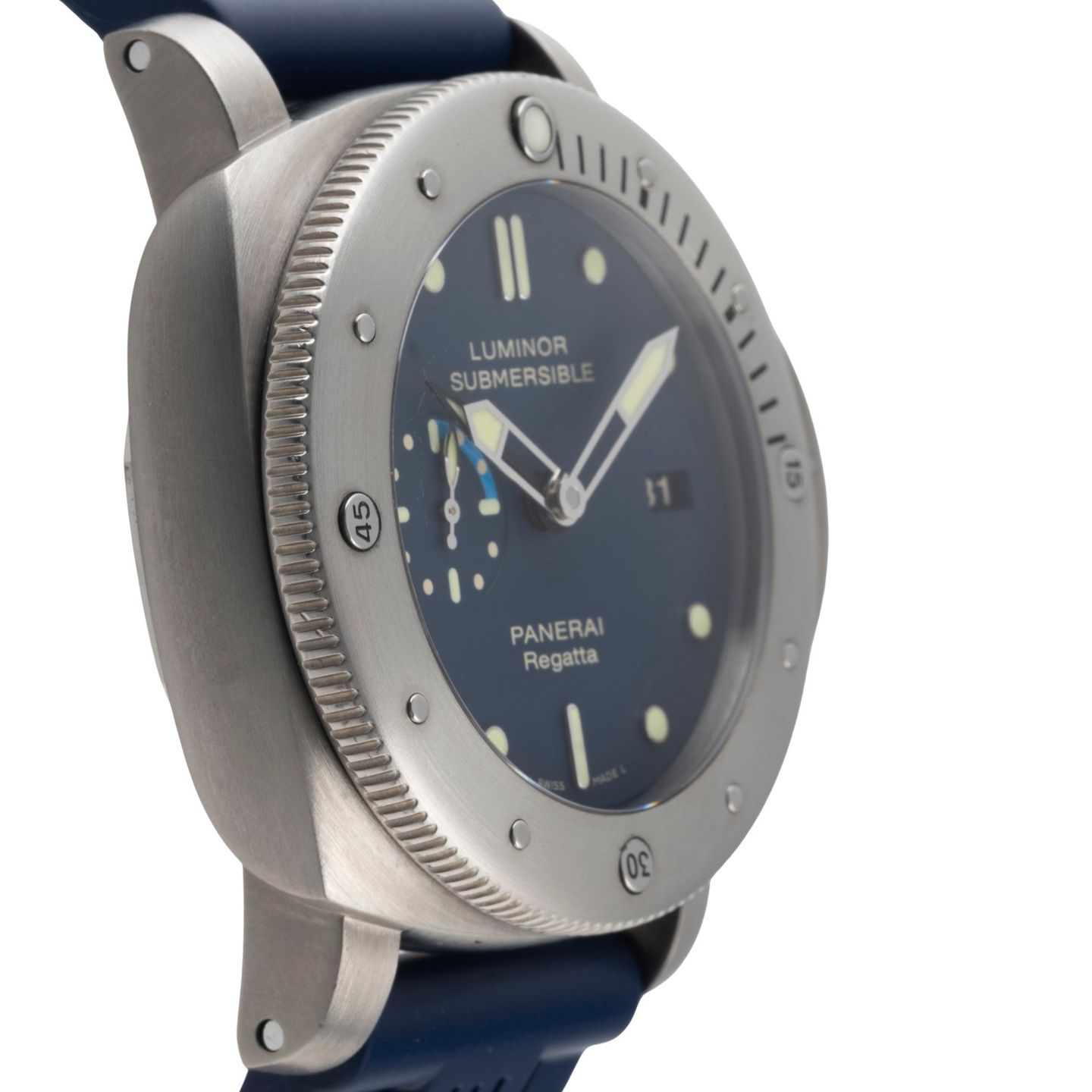 Panerai Luminor Submersible PAM00371 (2011) - Blauw wijzerplaat 47mm Titanium (7/8)