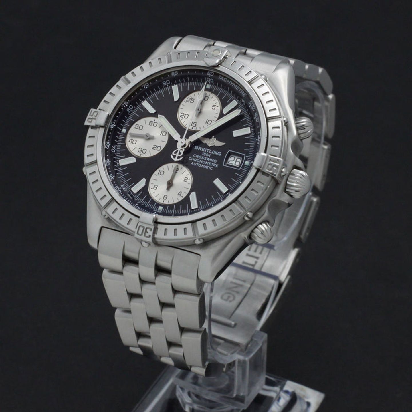 Breitling Crosswind Racing A13355 (2002) - Zwart wijzerplaat 43mm Staal (2/7)