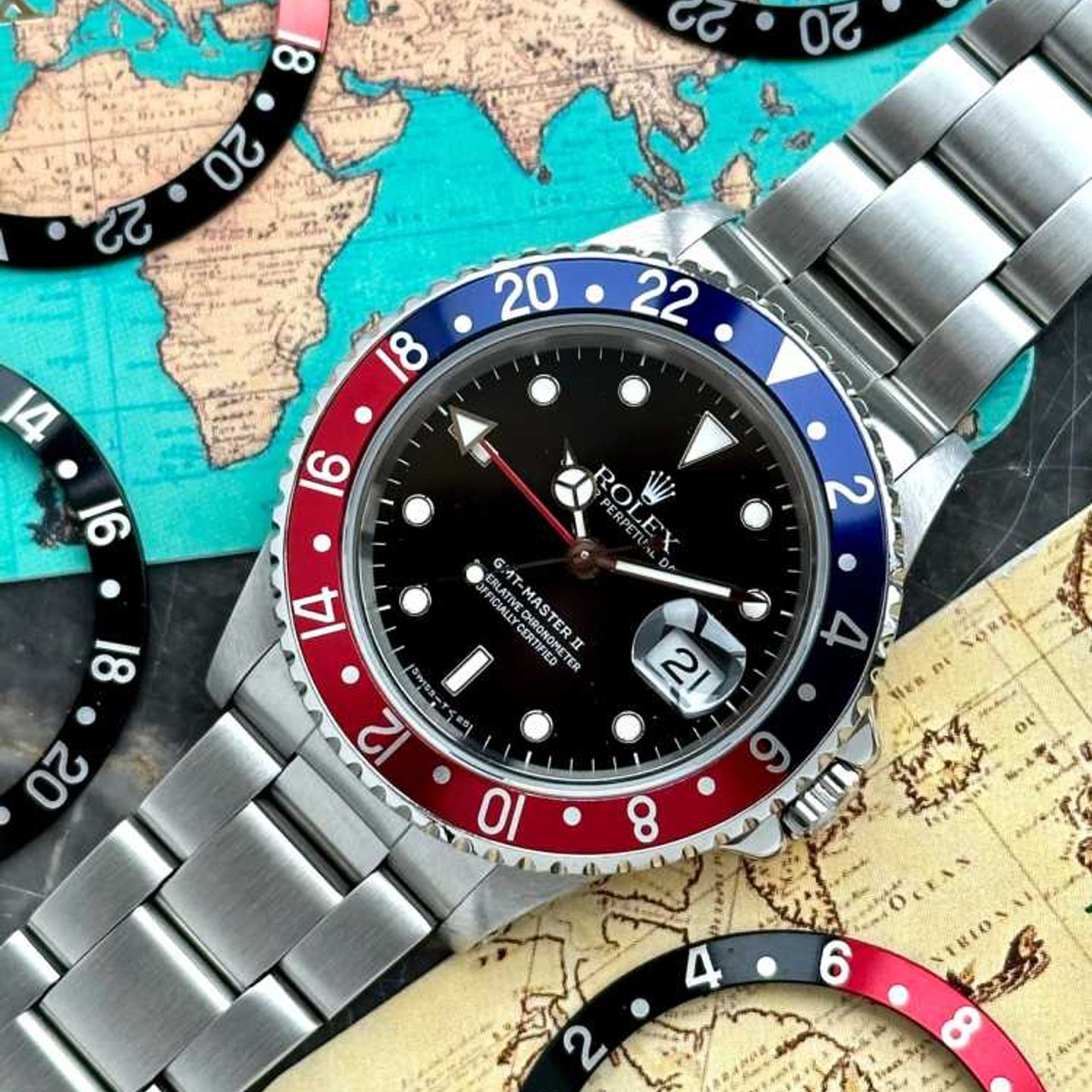 Rolex GMT-Master II 16710 (1995) - Zwart wijzerplaat 40mm Staal (5/8)