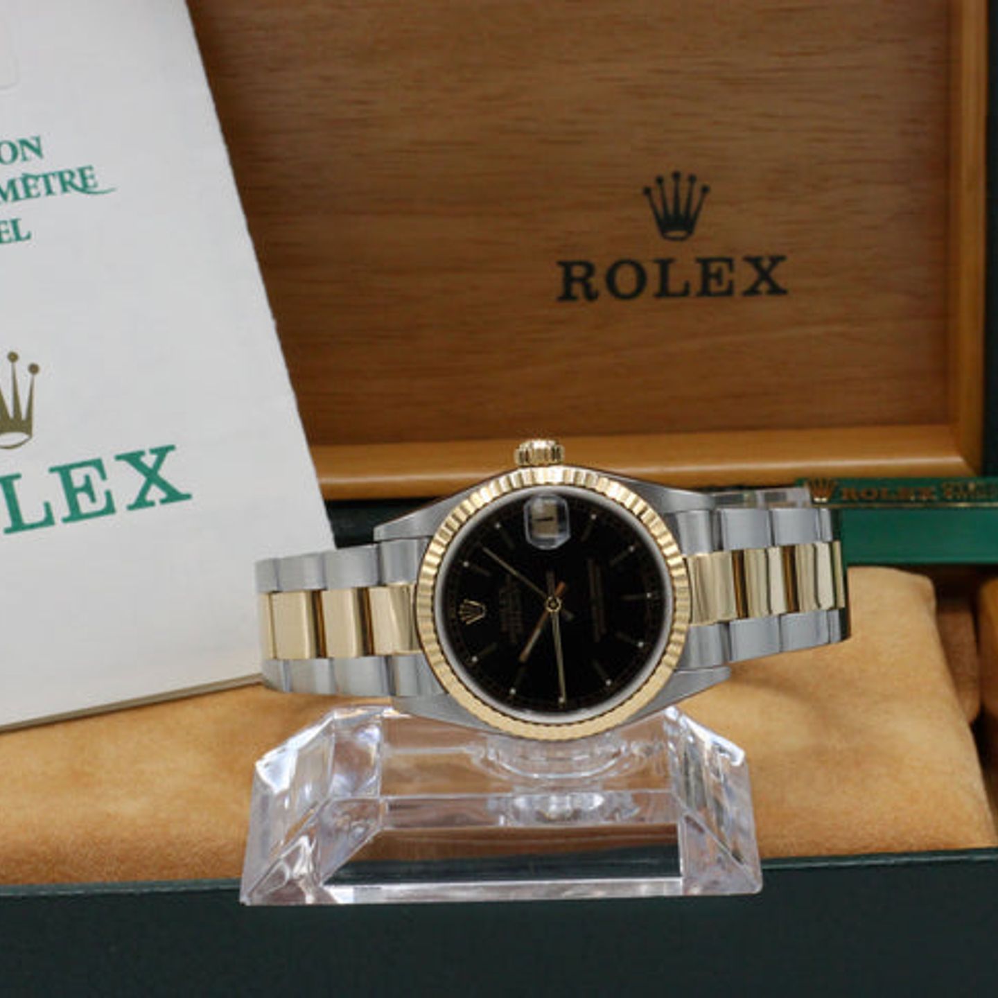 Rolex Datejust 31 78273 (2000) - Zwart wijzerplaat 31mm Goud/Staal (3/8)
