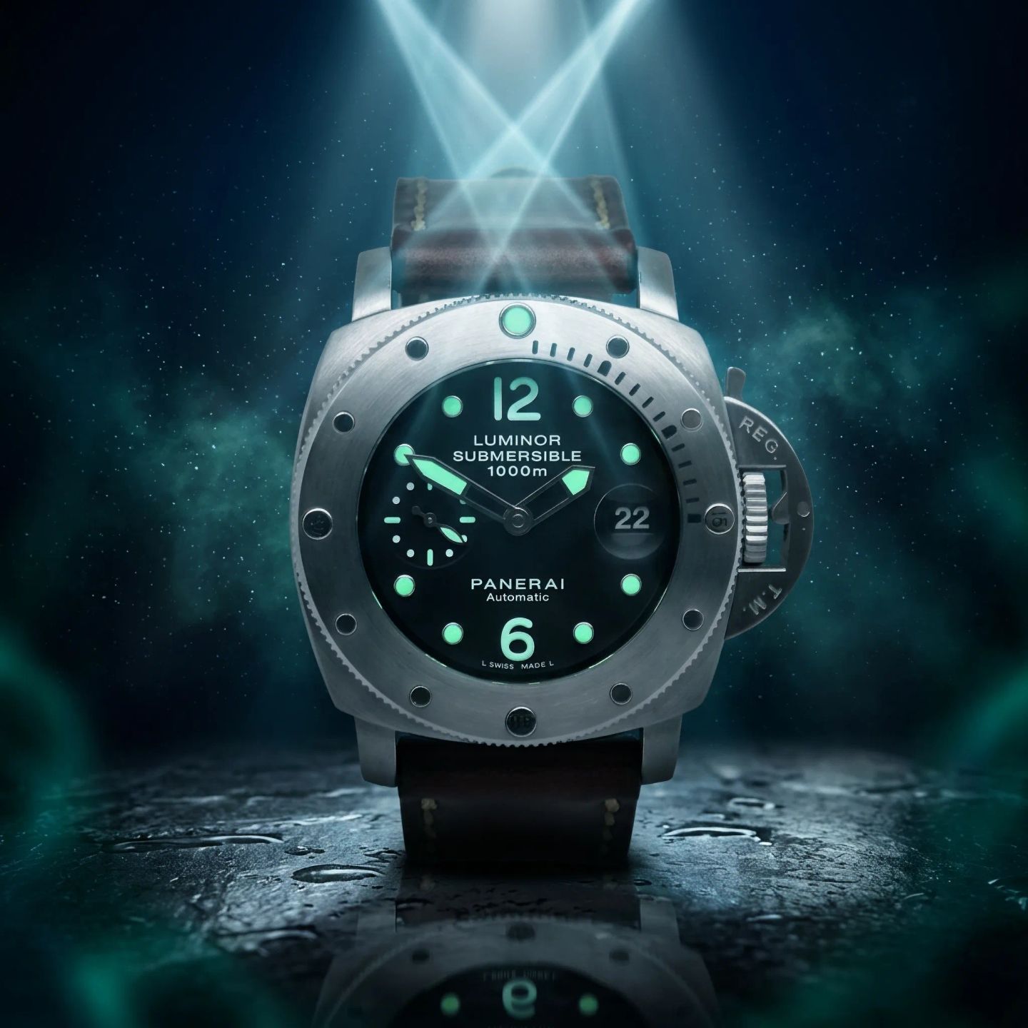 Panerai Luminor 1950 PAM00243 (2007) - Black dial 44 mm Steel case (4/8)