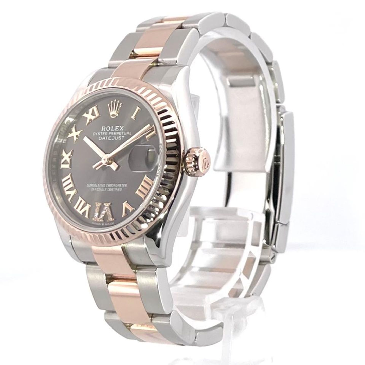 Rolex Datejust 31 278271 (2021) - Grey dial 31 mm Gold/Steel case (3/8)