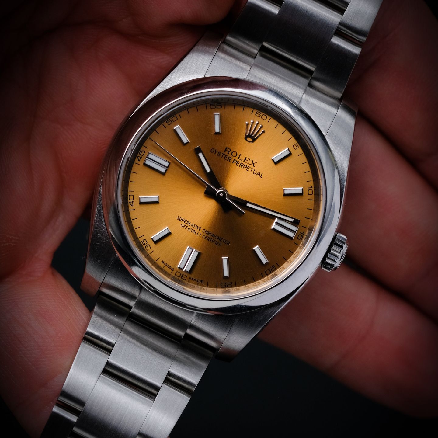 Rolex Oyster Perpetual 36 116000 (Unknown (random serial)) - Bronze dial 36 mm Steel case (1/3)