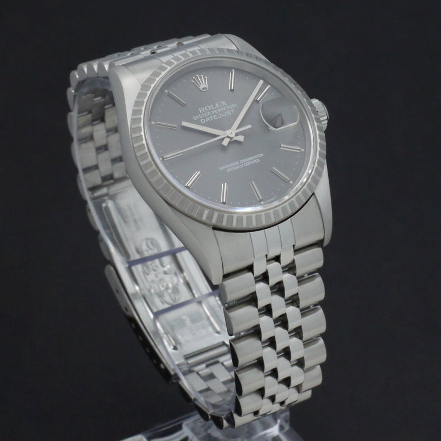 Rolex Datejust 36 16220 (1995) - Grijs wijzerplaat 36mm Staal (6/7)