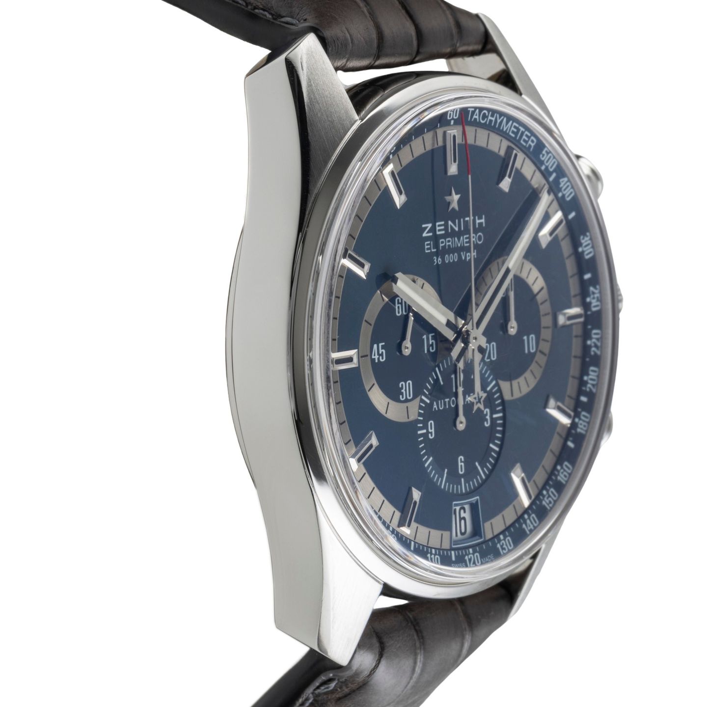 Zenith El Primero 36'000 VpH 03.2041.400/51.C496 (2012) - Blauw wijzerplaat 42mm Staal (7/8)