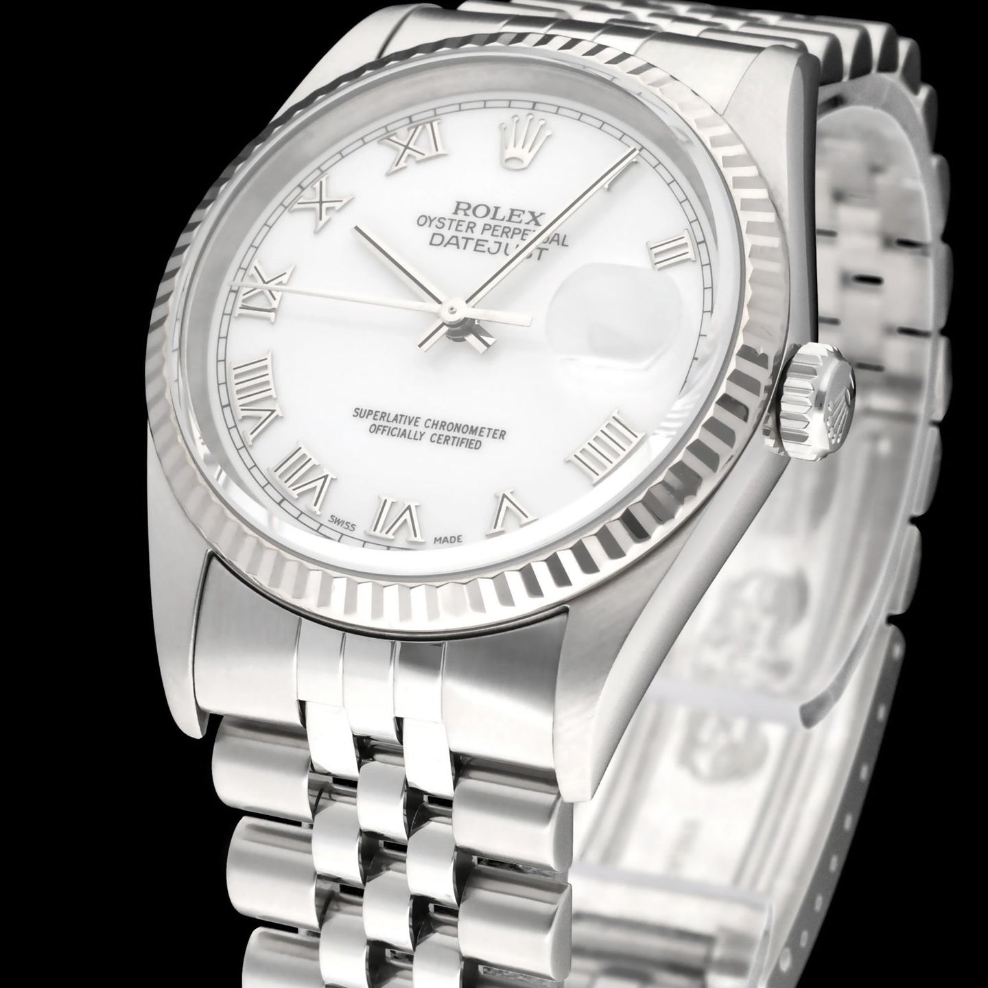 Rolex Datejust 36 16234 (2002) - White dial 36 mm Steel case (6/8)