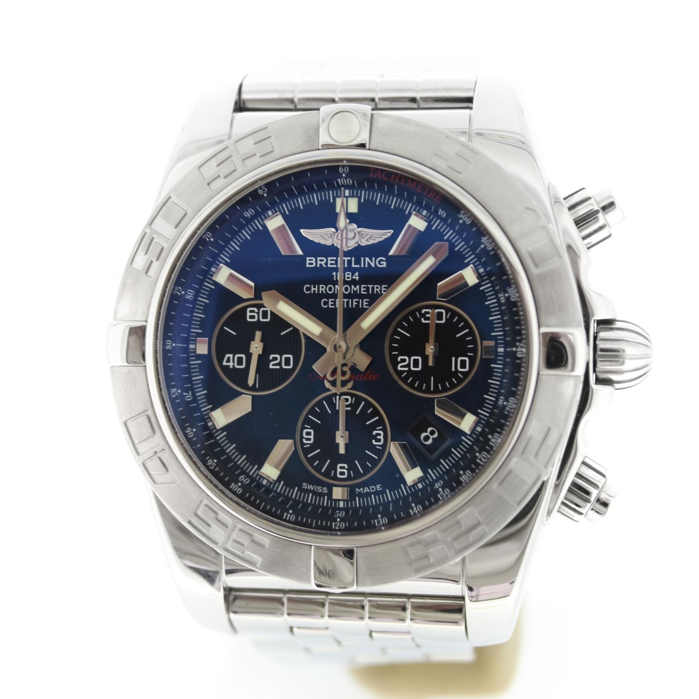 Breitling Chronomat 44 AB0110121C1A1 (2015) - Blue dial 44 mm Steel case (2/6)
