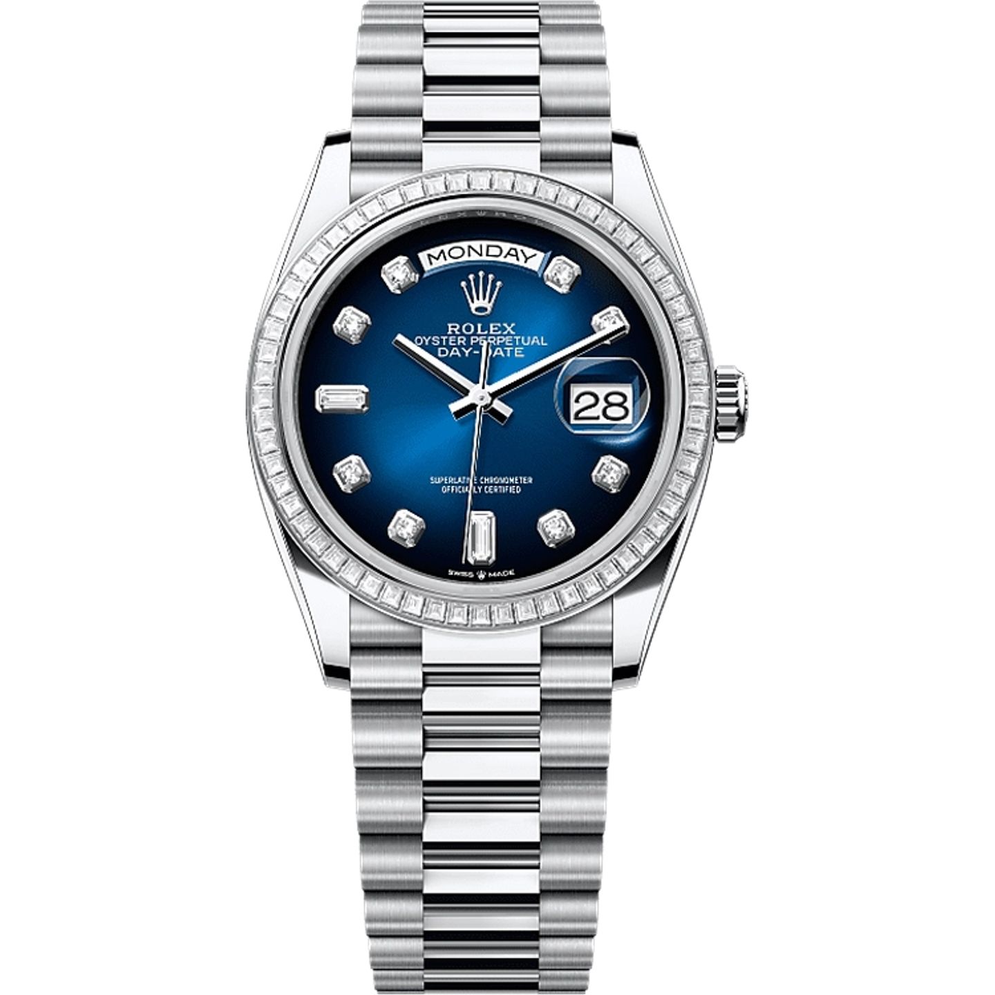 Rolex Day-Date 36 128396TBR (2025) - Blauw wijzerplaat 36mm Platina (1/1)