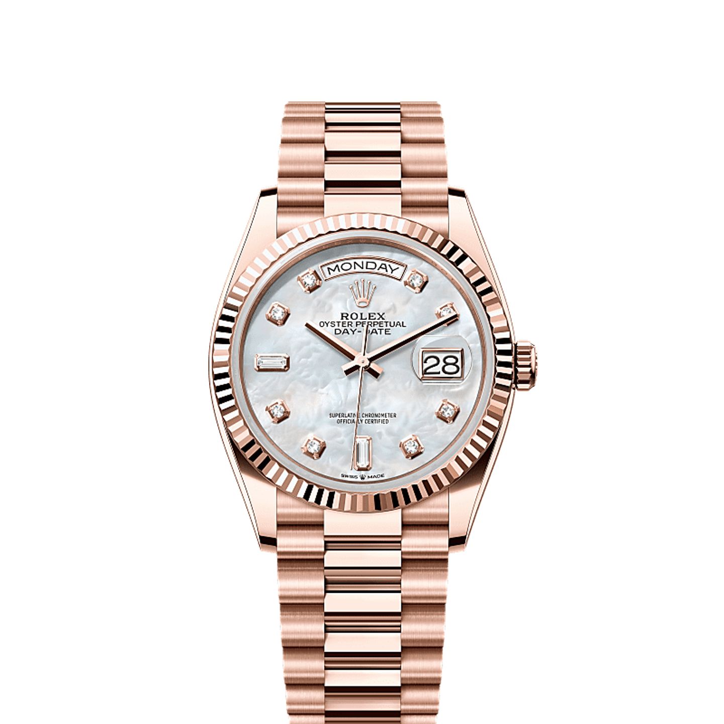 Rolex Day-Date 36 128235 (2025) - Parelmoer wijzerplaat 36mm Roségoud (1/1)