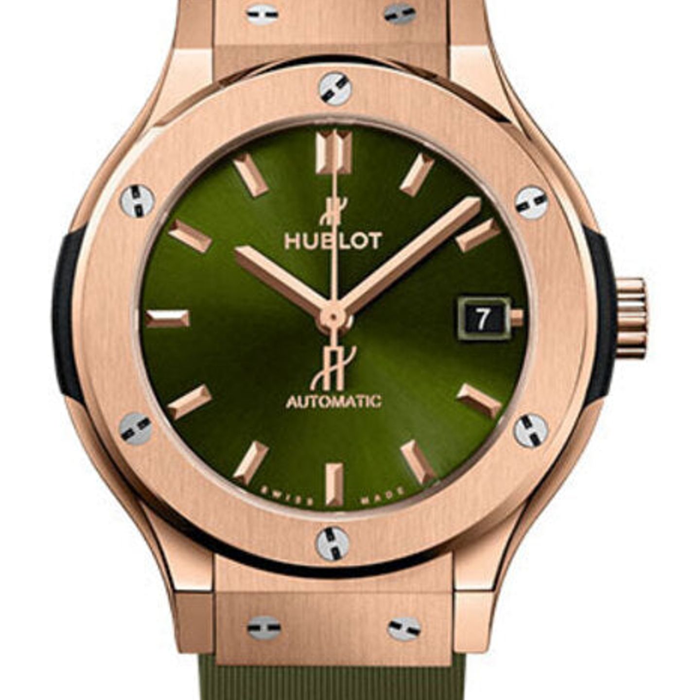Hublot Classic Fusion 565.OX.8980.RX (2025) - Green dial 38 mm Rose Gold case (1/1)