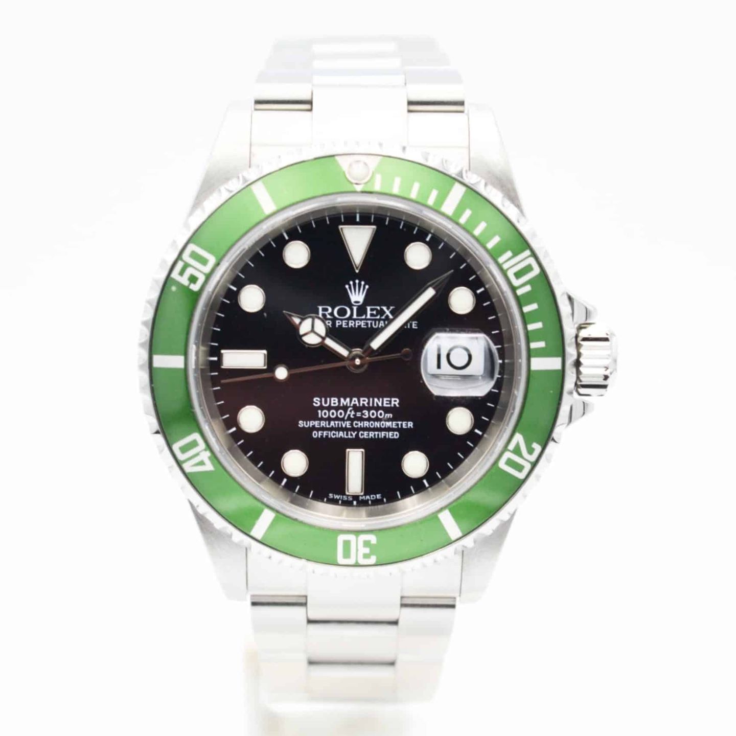 Rolex Submariner Date 16610LV (2005) - Zwart wijzerplaat 40mm Staal (1/7)