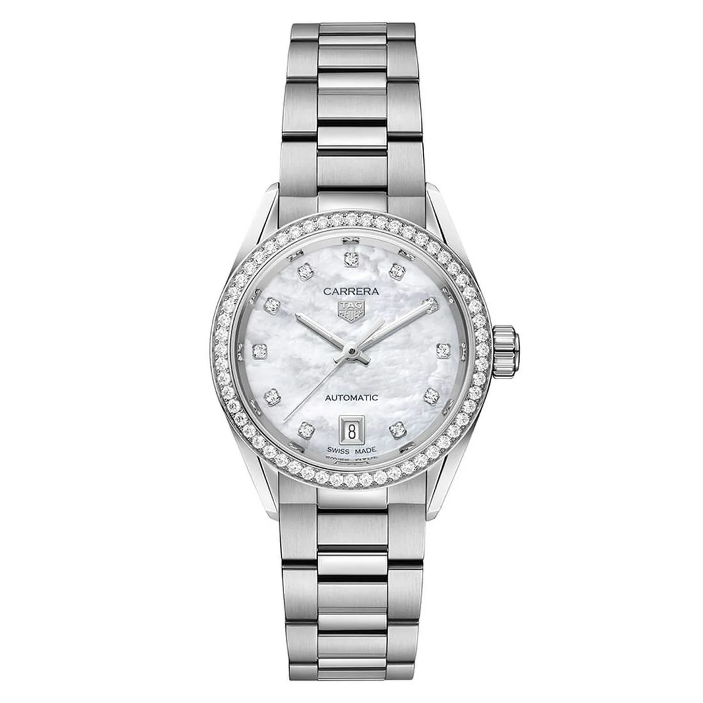 TAG Heuer Carrera Lady WBN2414.BA0621 (2024) - Wit wijzerplaat 29mm Staal (3/3)