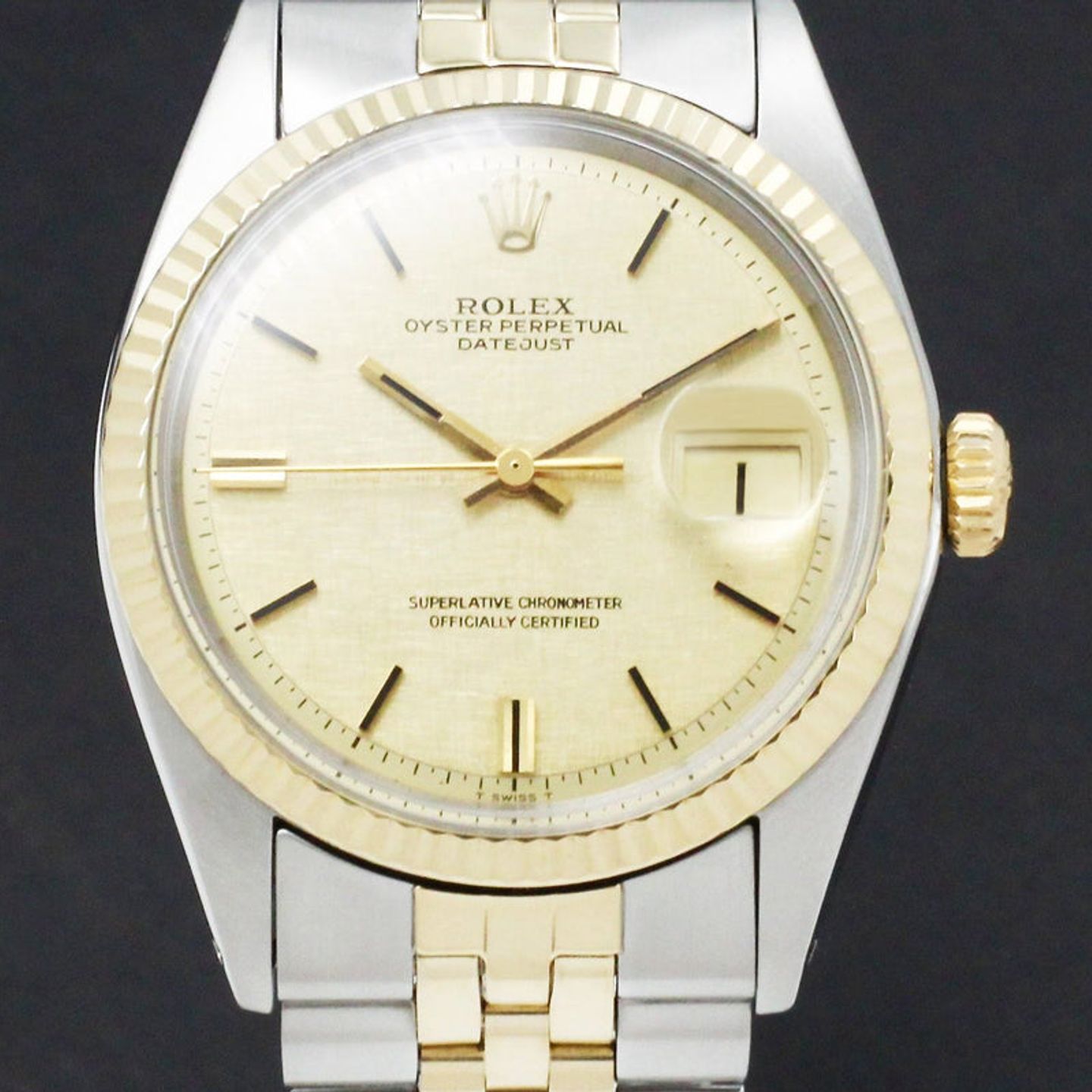 Rolex Datejust 1601 (1972) - Goud wijzerplaat 36mm Goud/Staal (1/7)