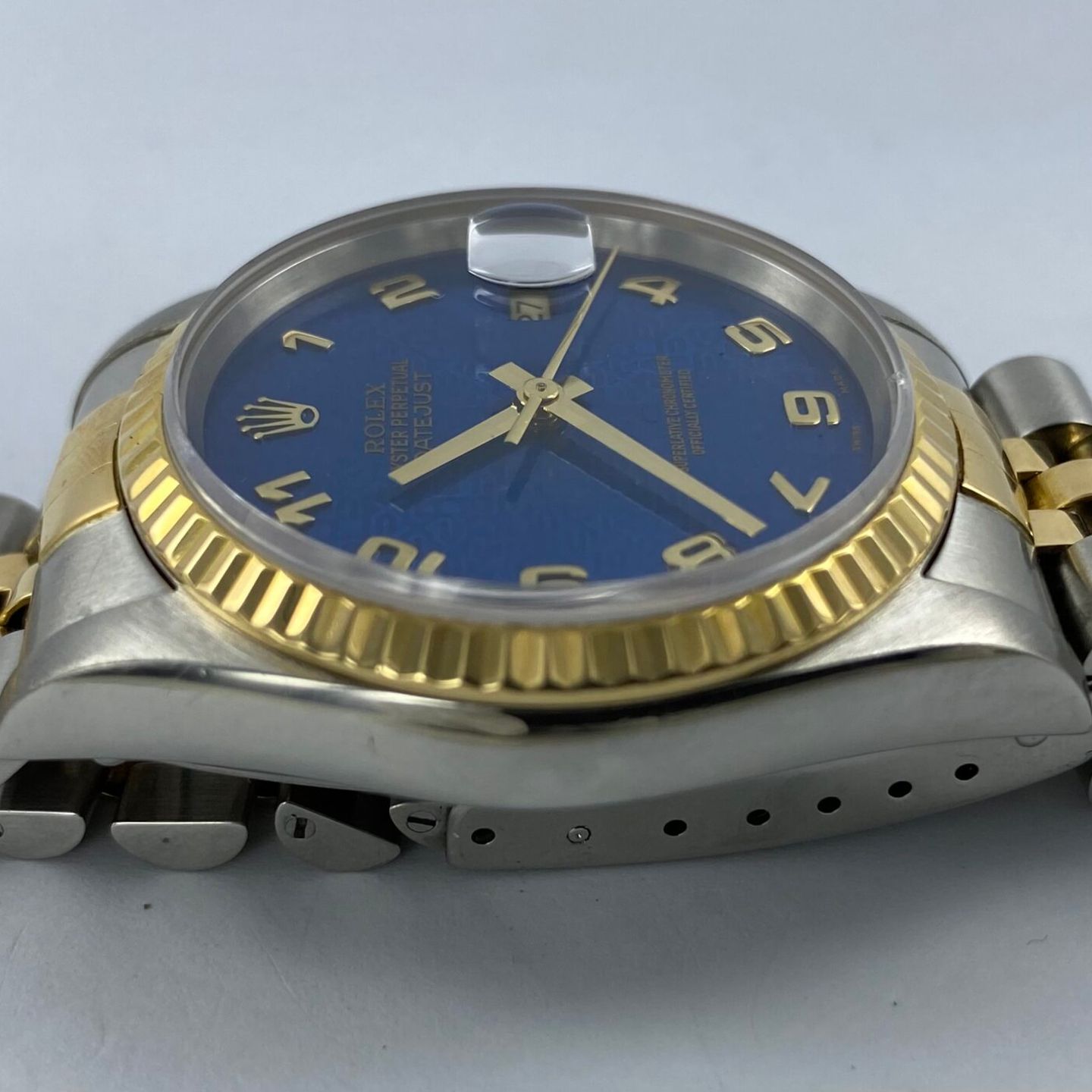 Rolex Datejust 36 16233 (Onbekend (willekeurig serienummer)) - Blauw wijzerplaat 36mm Goud/Staal (4/5)
