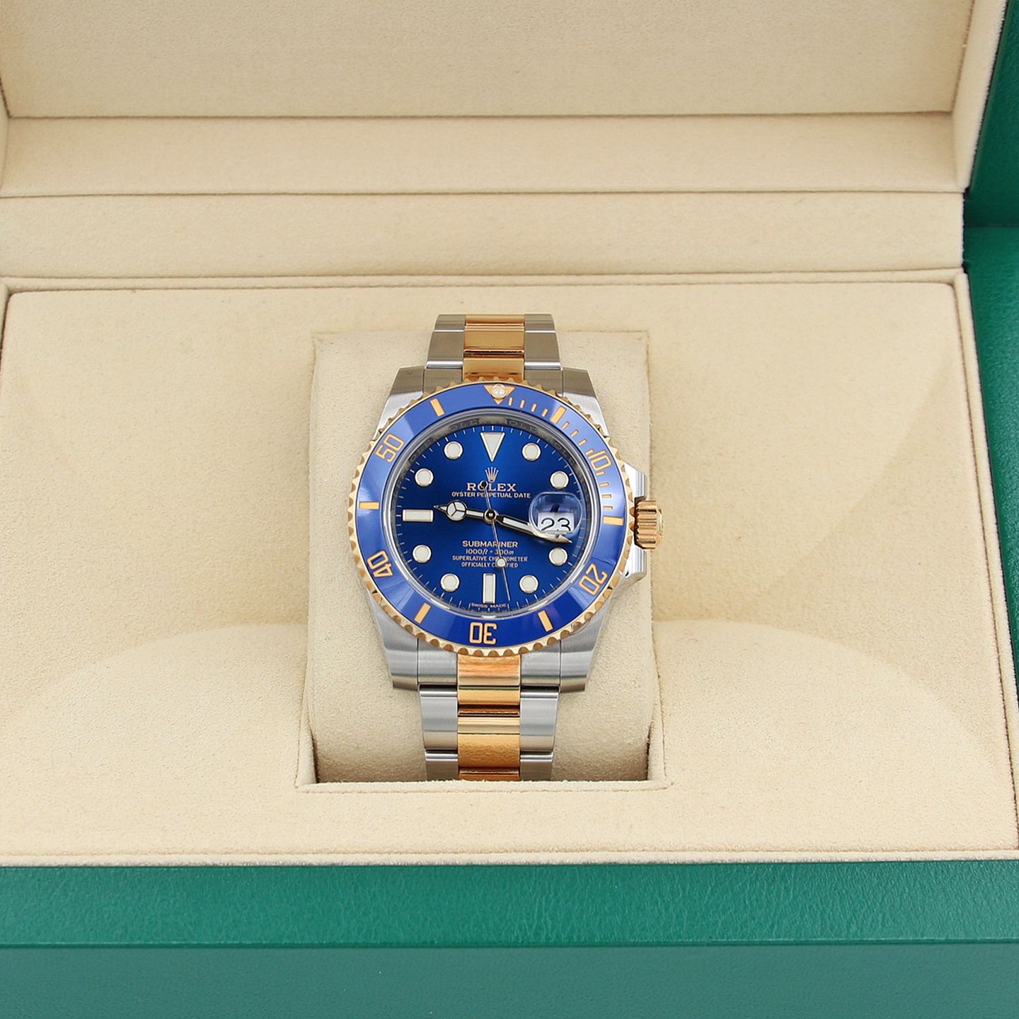 Rolex Submariner Date 116613LB (Onbekend (willekeurig serienummer)) - Blauw wijzerplaat 40mm Goud/Staal (1/8)