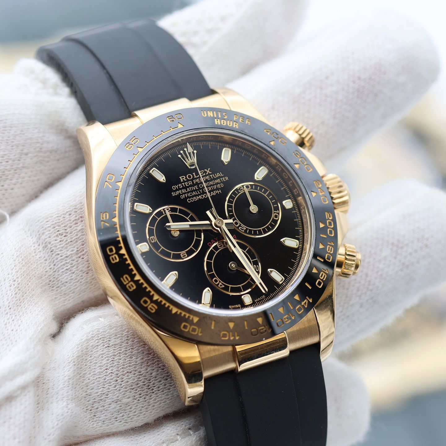 Rolex Daytona 116518LN (Onbekend (willekeurig serienummer)) - Zwart wijzerplaat 40mm Geelgoud (2/8)