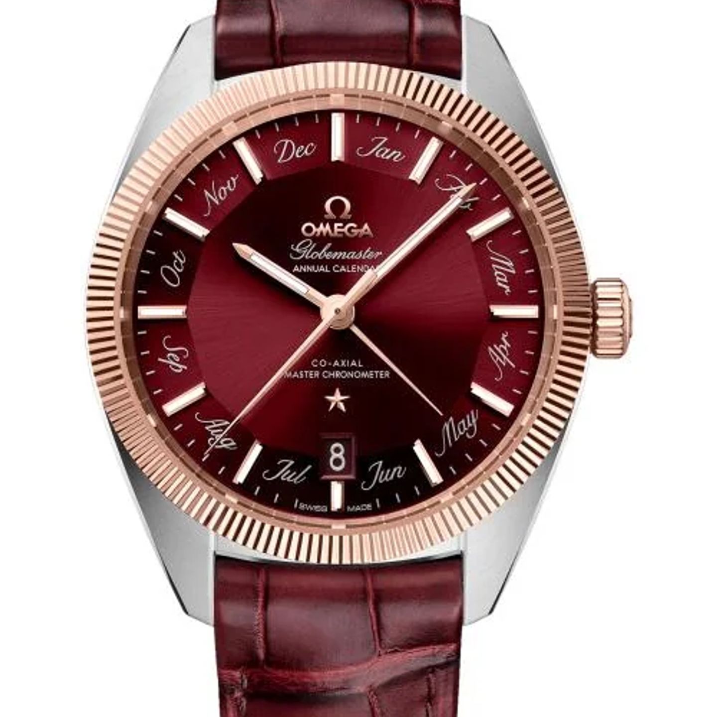 Omega Globemaster 130.23.41.22.11.001 (2026) - Rood wijzerplaat 41mm Staal (1/1)