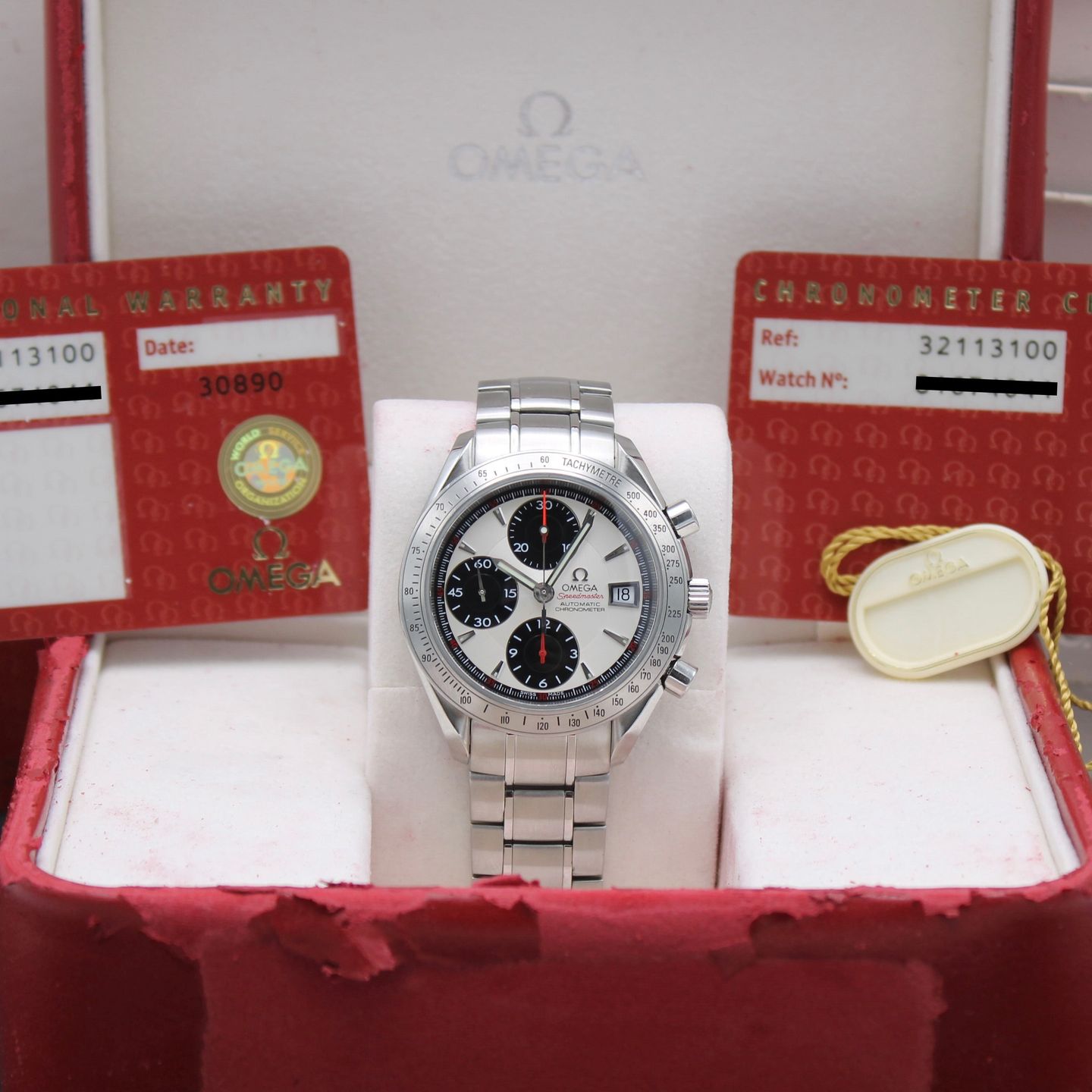 Omega Speedmaster Date 3211.31.00 (2007) - Silver dial 40 mm Steel case (3/8)