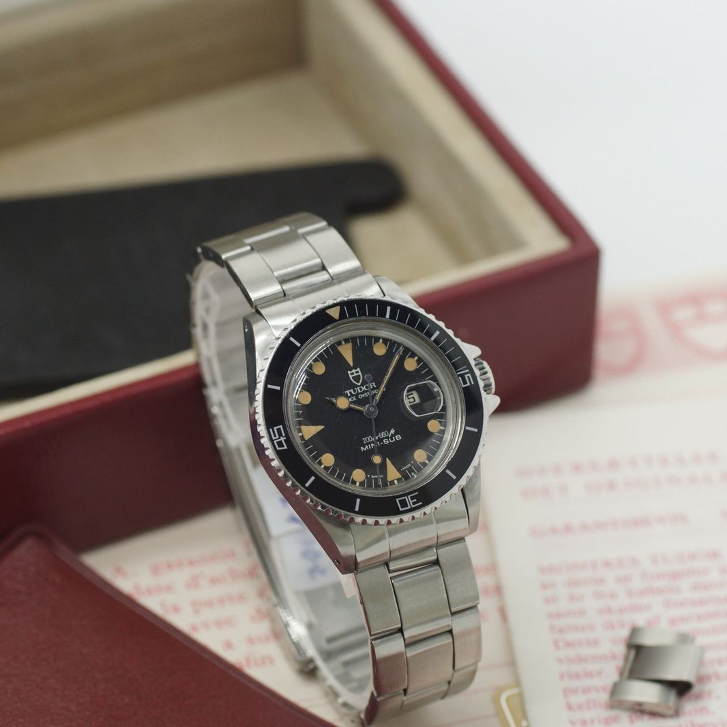 Tudor Submariner 75090 (1985) - Black dial 36 mm Steel case (1/8)